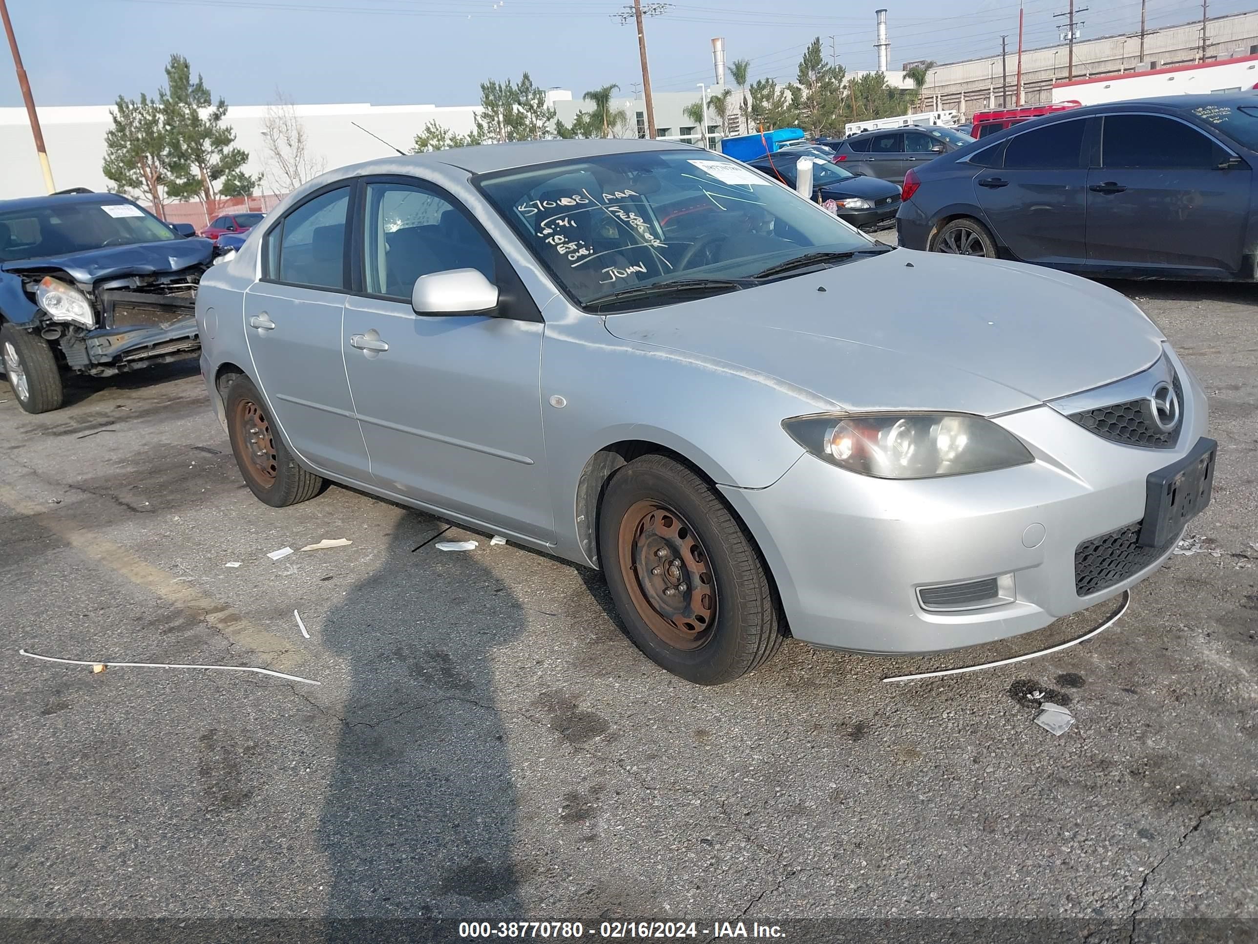 MAZDA 3 2008 jm1bk12g981150777