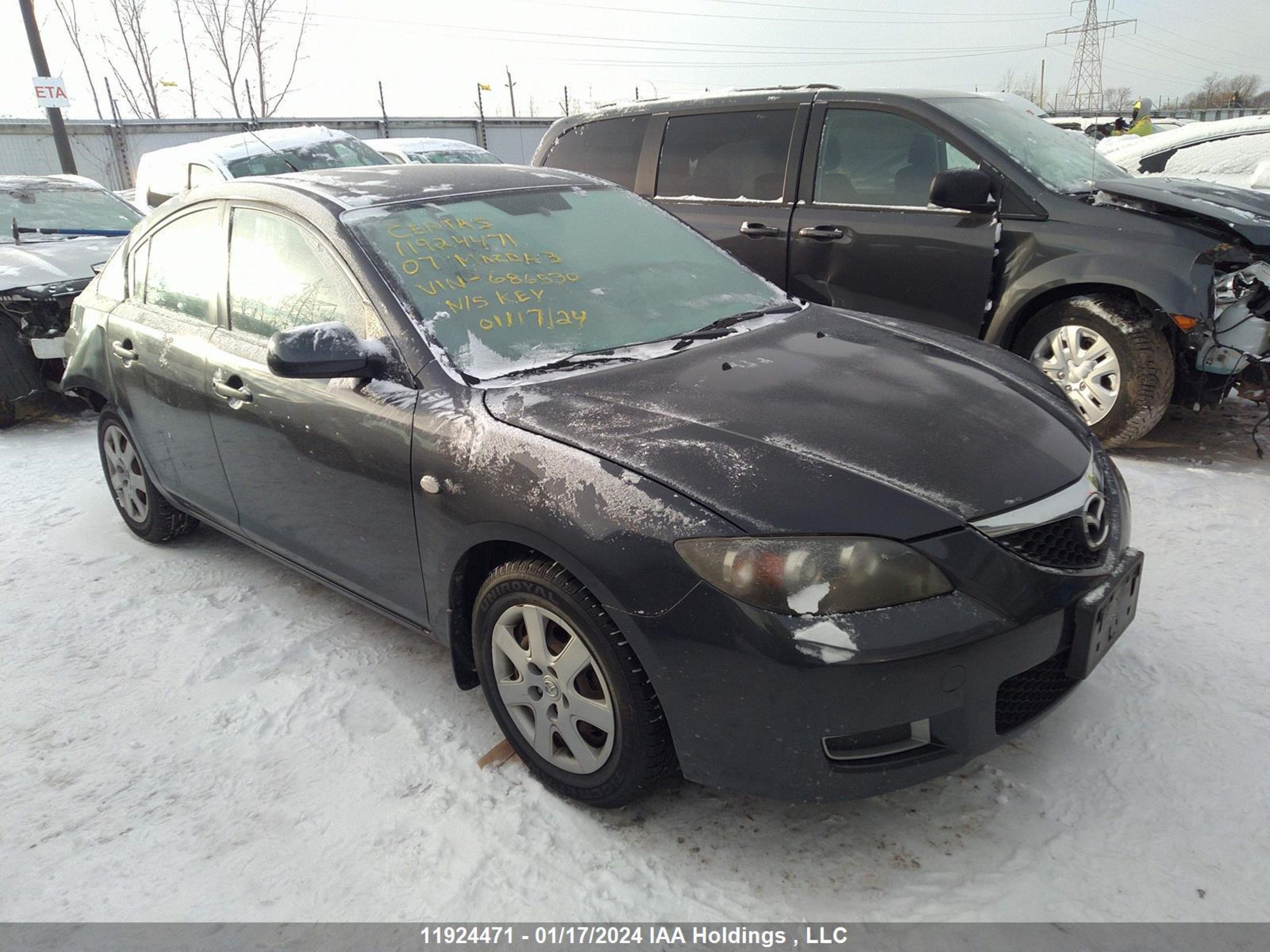 MAZDA 3 2007 jm1bk32f171686530