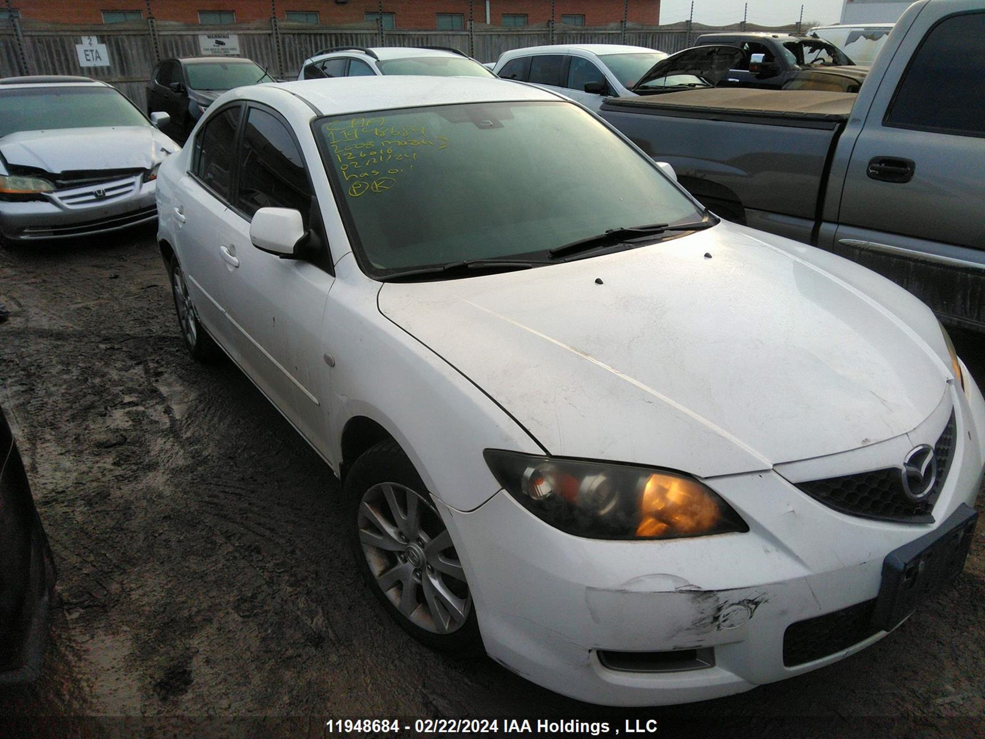 MAZDA 3 2008 jm1bk32f281126016