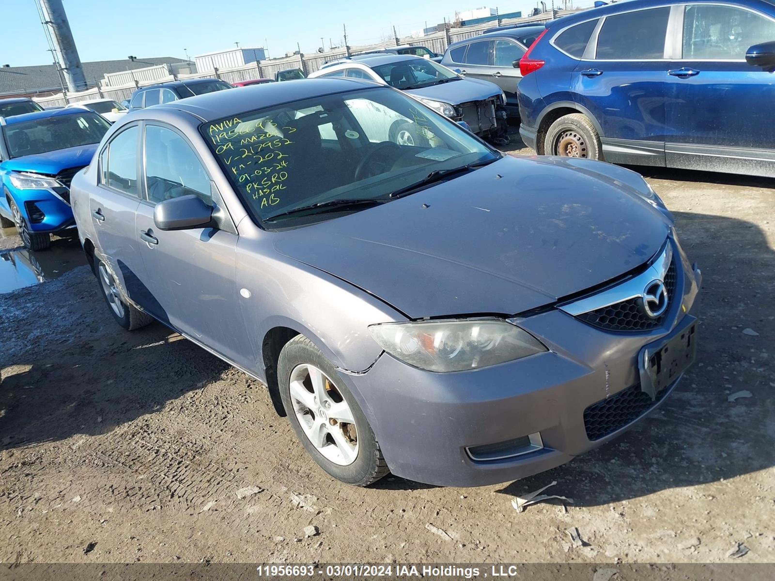 MAZDA 3 2009 jm1bk32f291217952