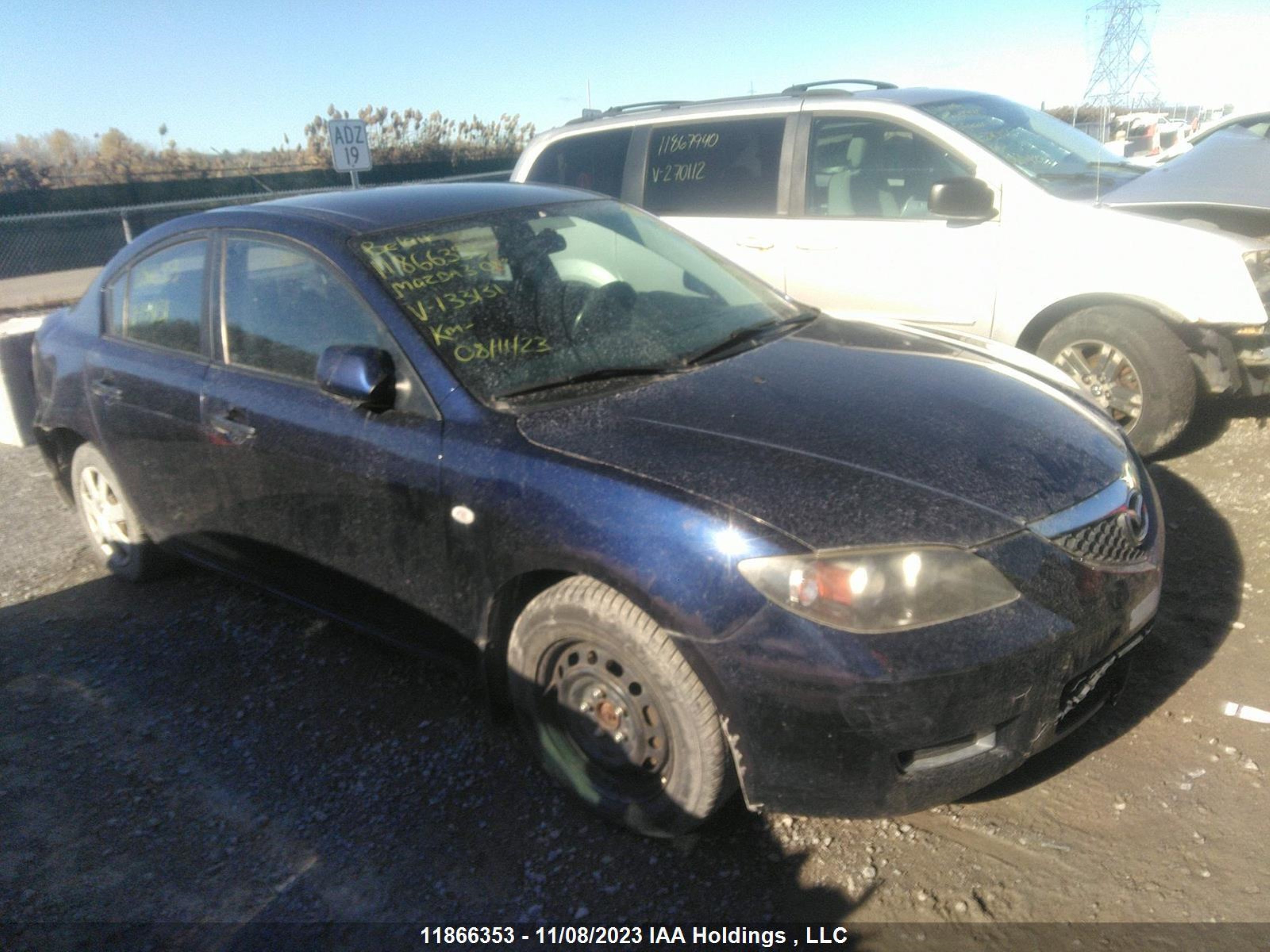 MAZDA 3 2008 jm1bk32f481133131