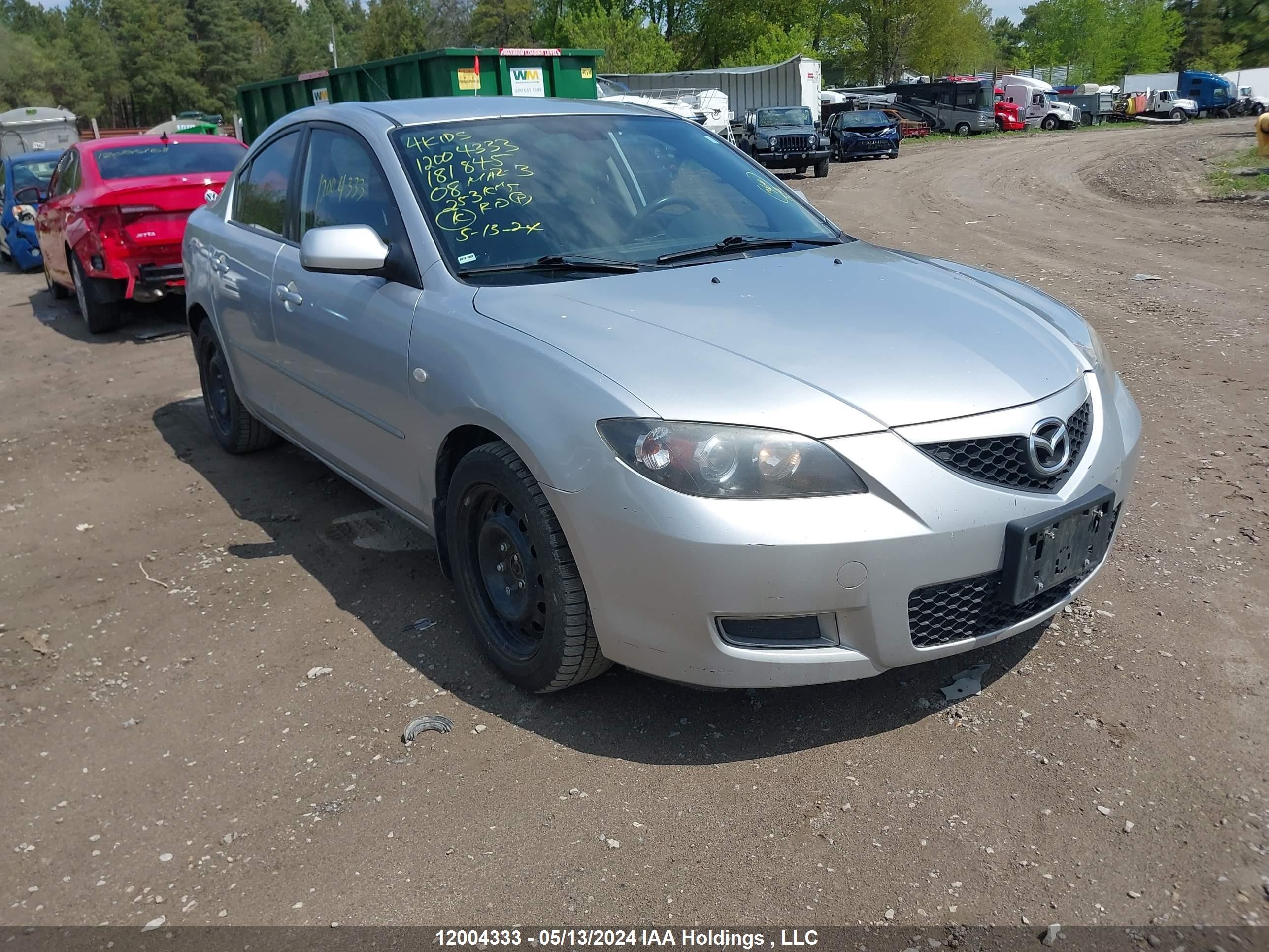 MAZDA 3 2008 jm1bk32f881181845