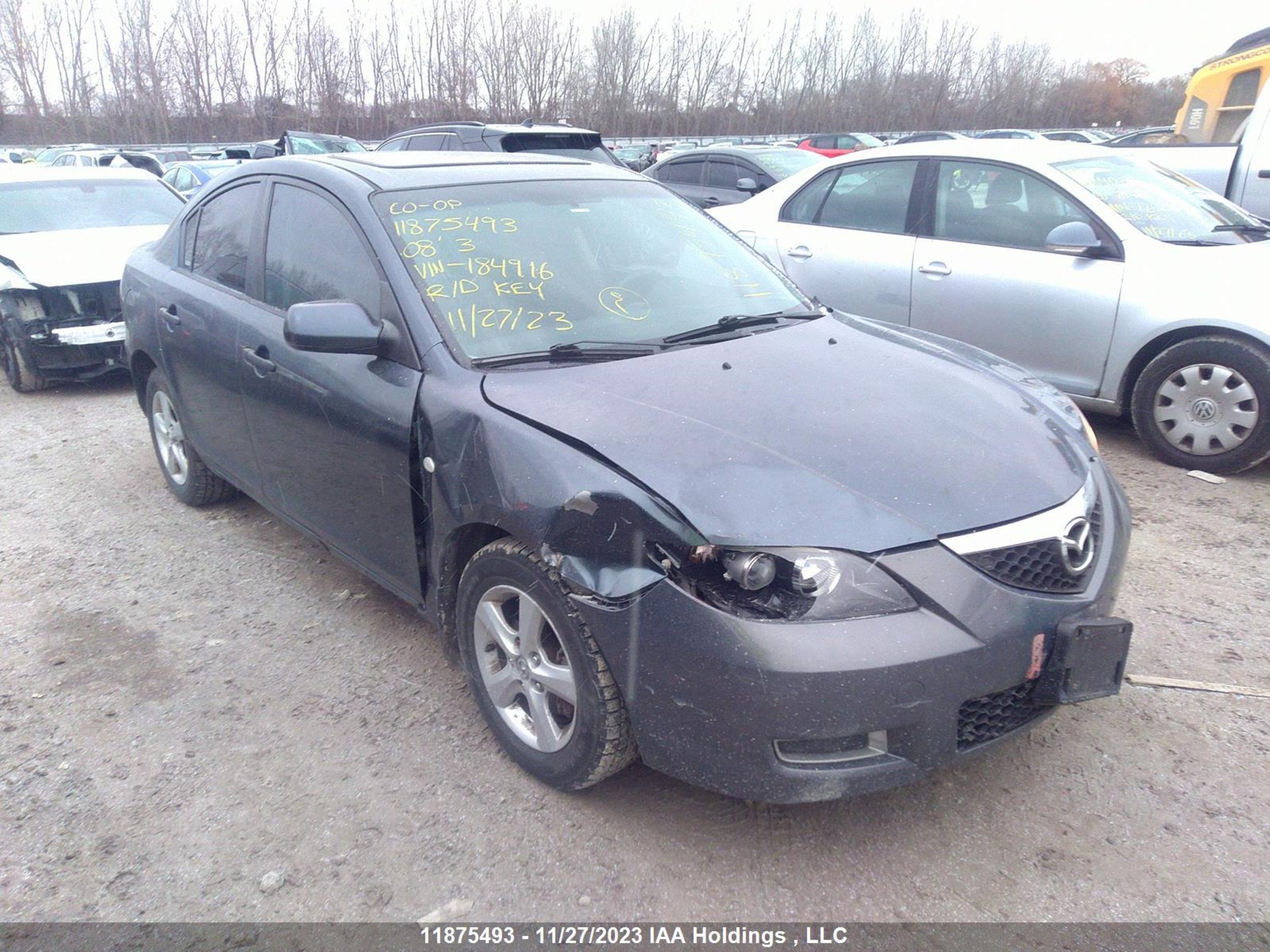 MAZDA 3 2008 jm1bk32f981184916