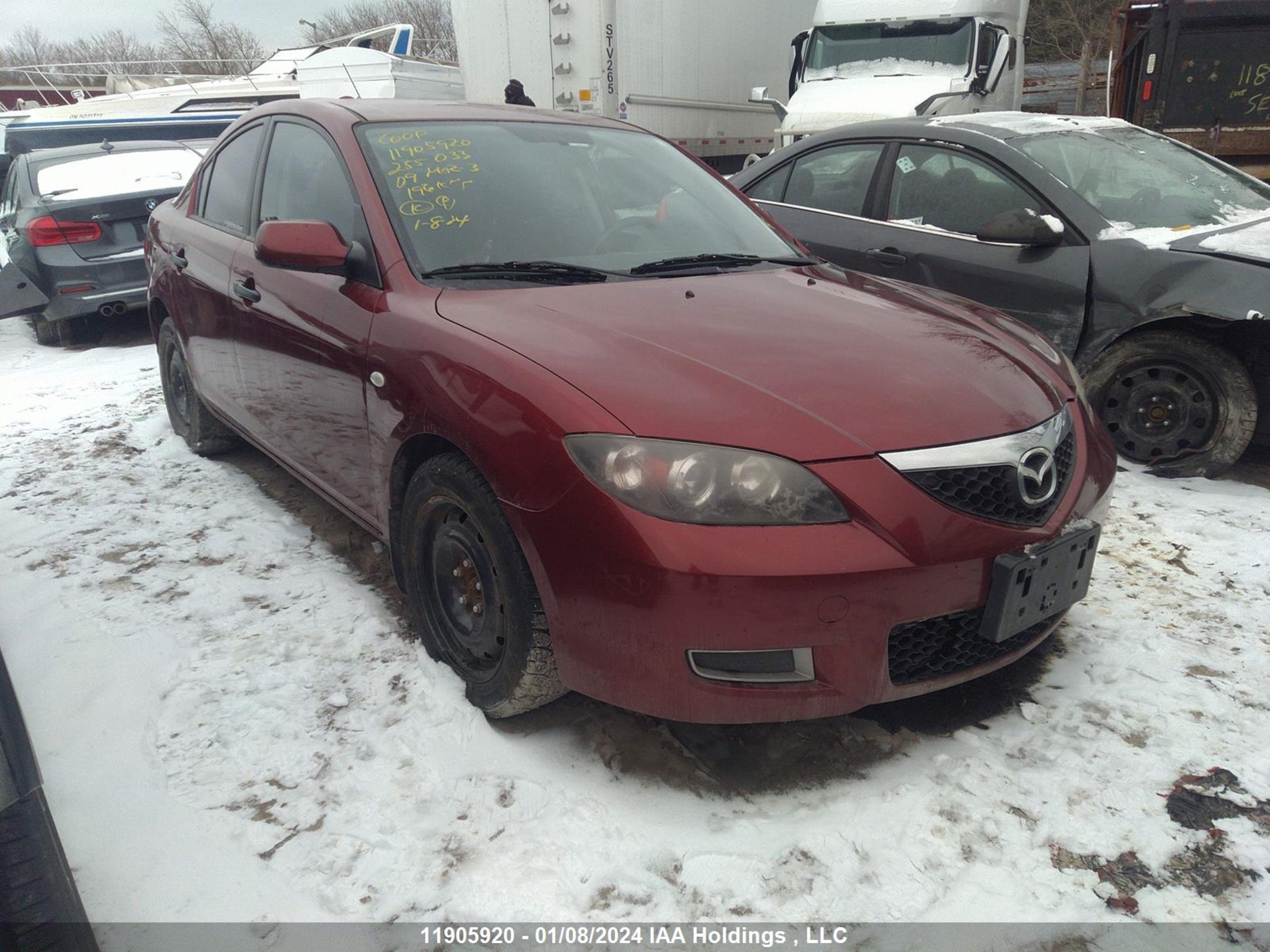 MAZDA 3 2009 jm1bk32f991255033