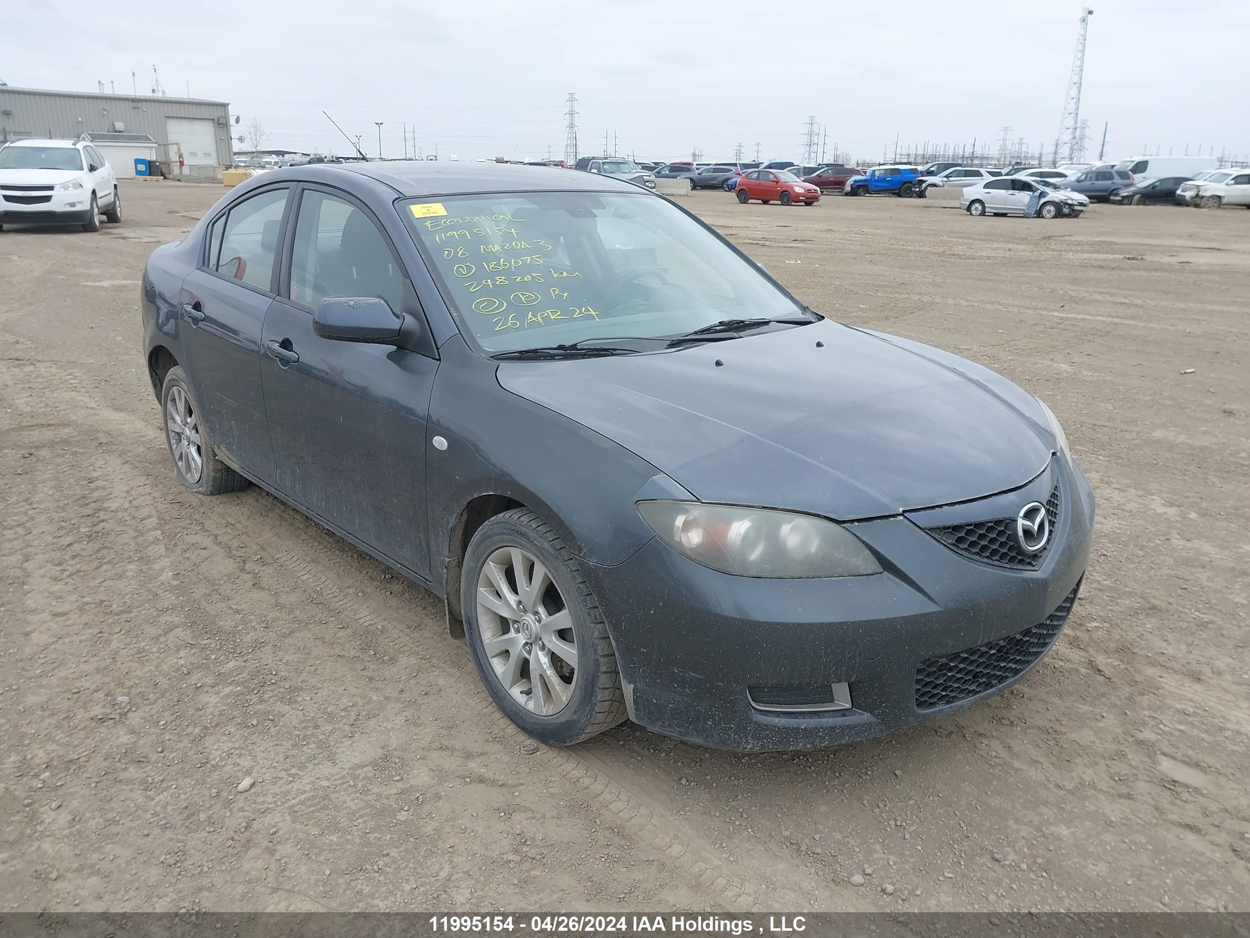 MAZDA 3 2008 jm1bk32fx81186075