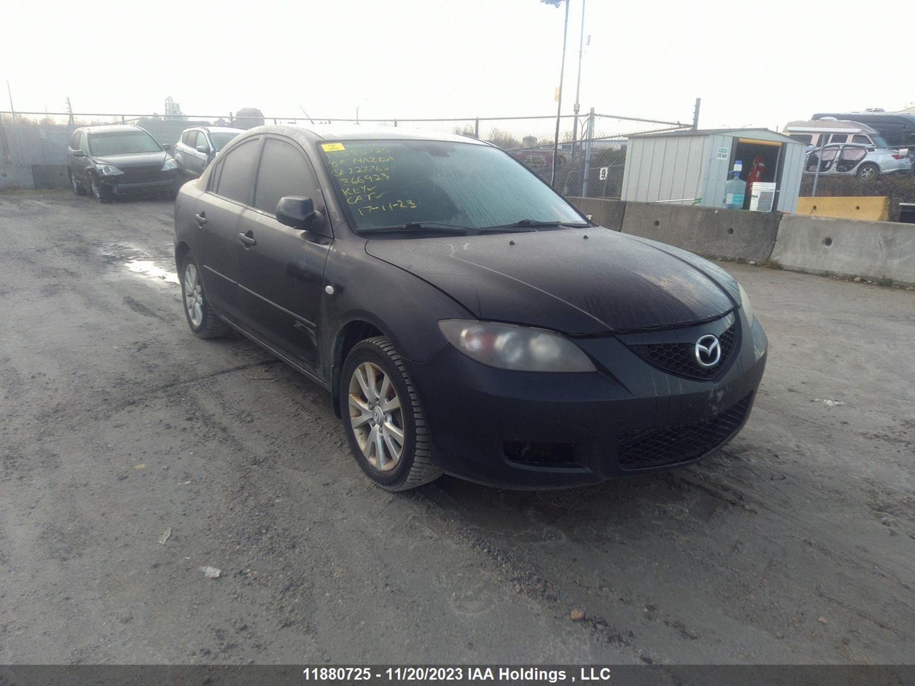 MAZDA 3 2009 jm1bk32fx91227760