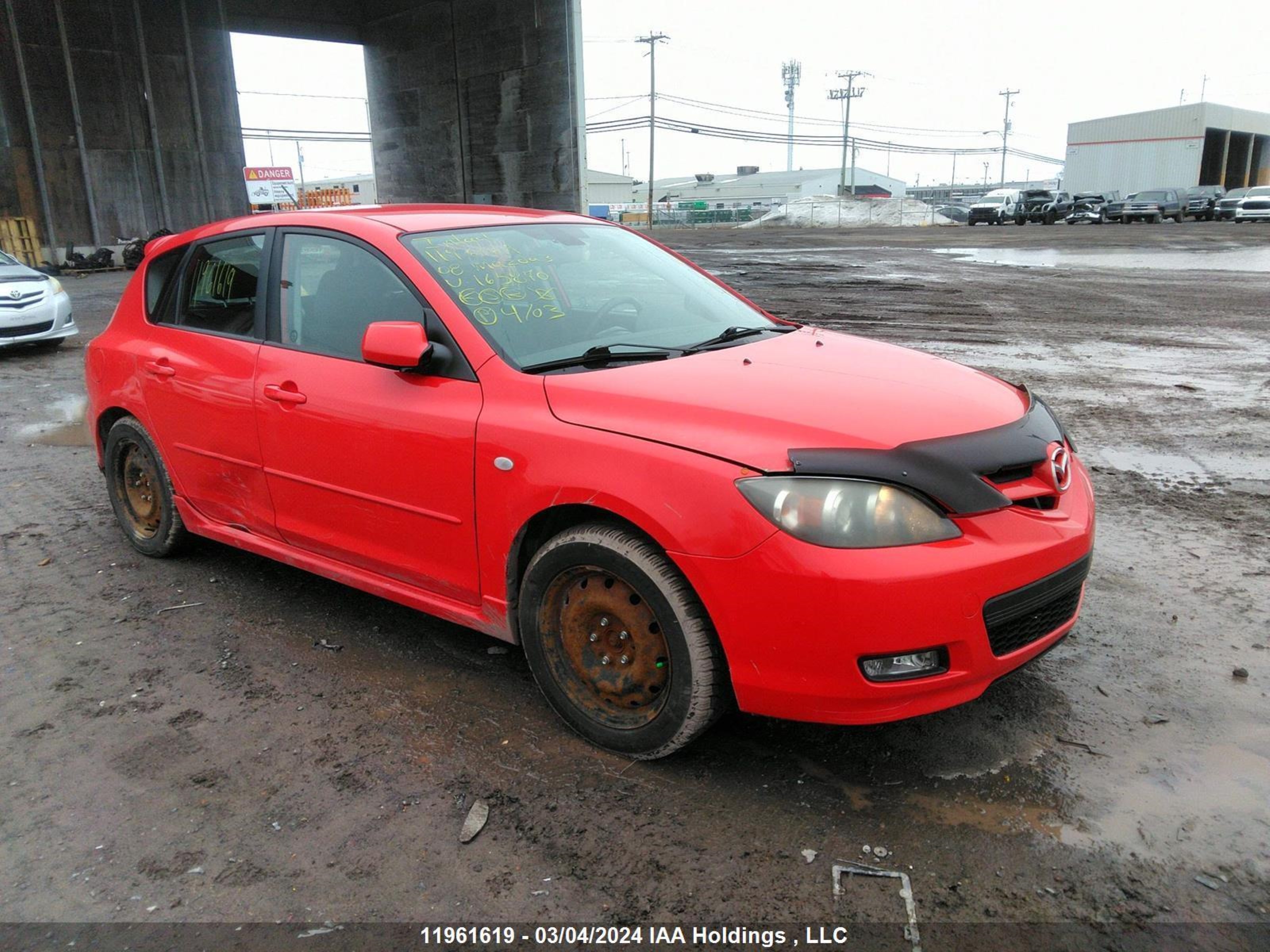 MAZDA 3 2008 jm1bk343081165870