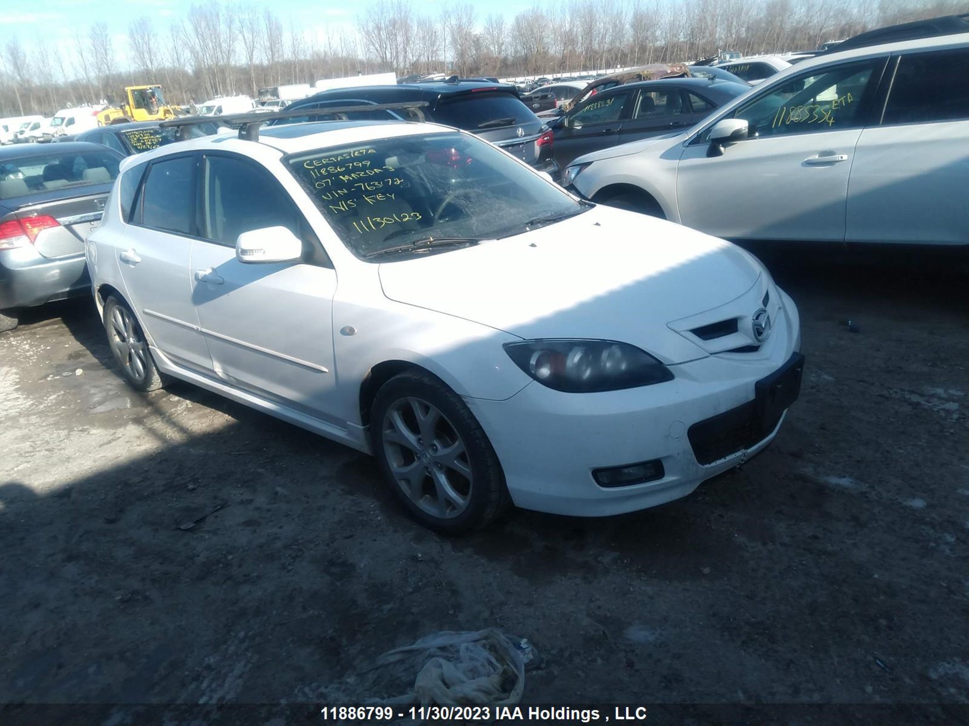 MAZDA 3 2007 jm1bk343x71763172