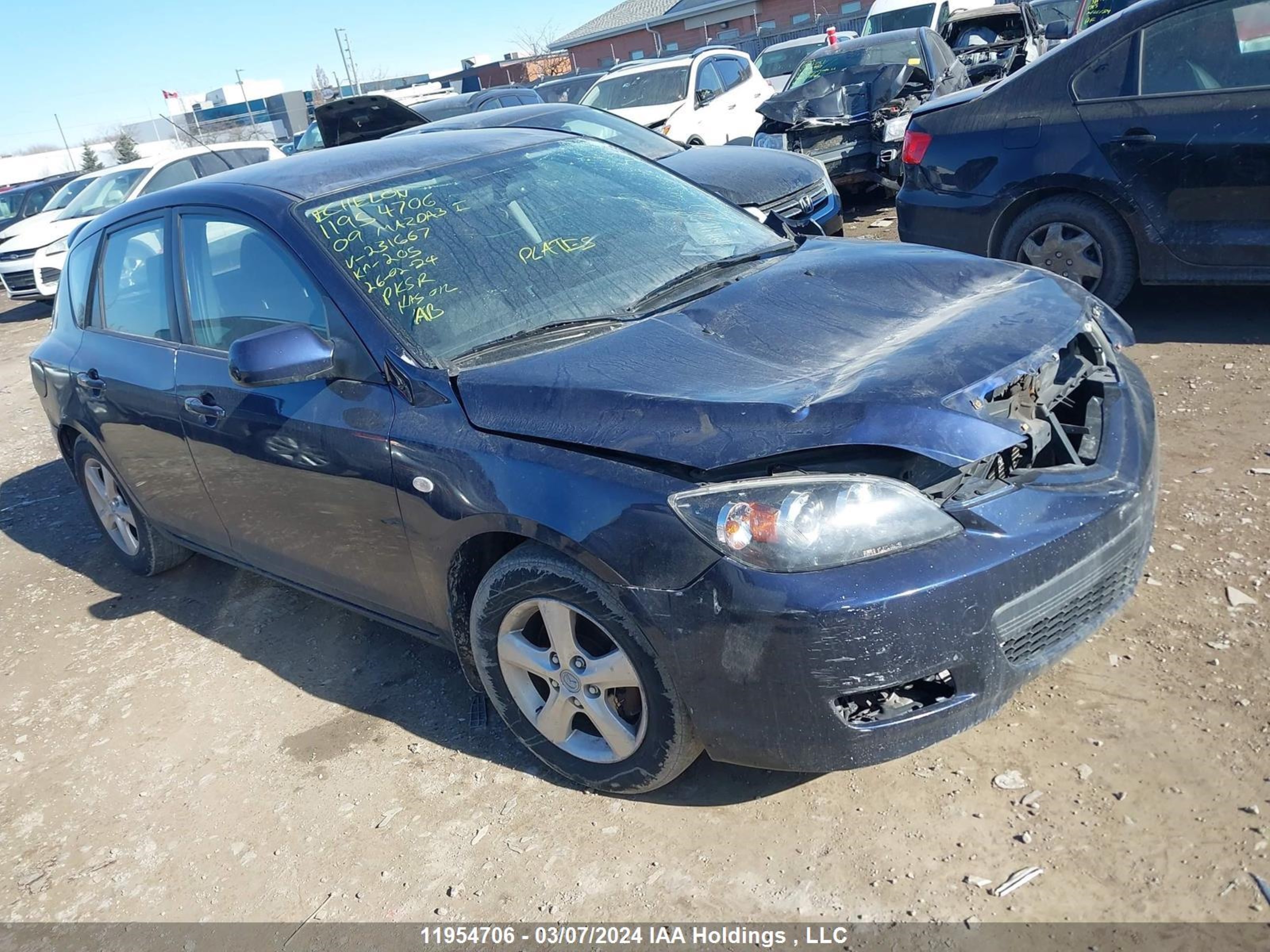 MAZDA 3 2009 jm1bk34f091231667