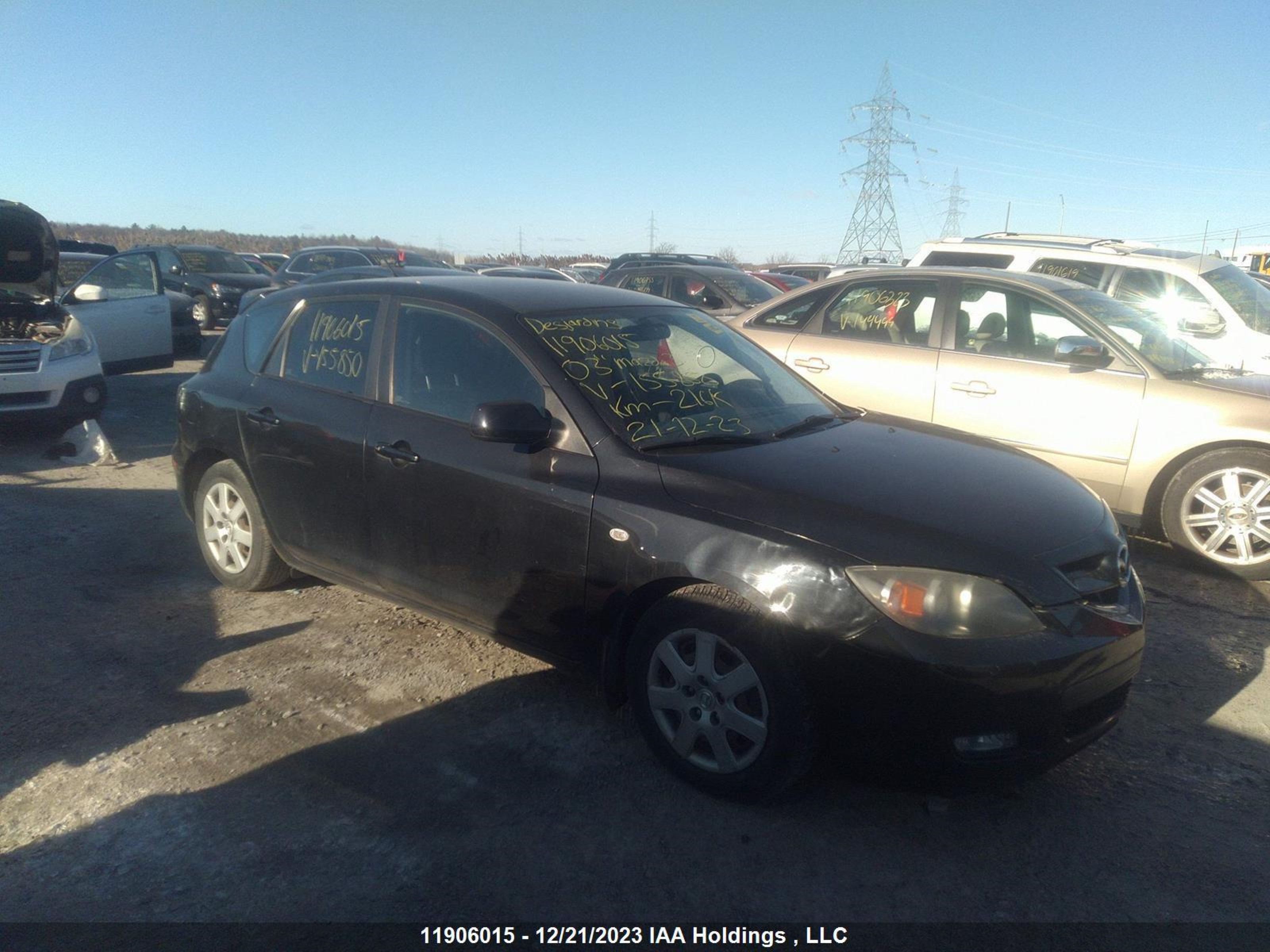 MAZDA 3 2008 jm1bk34f781155850