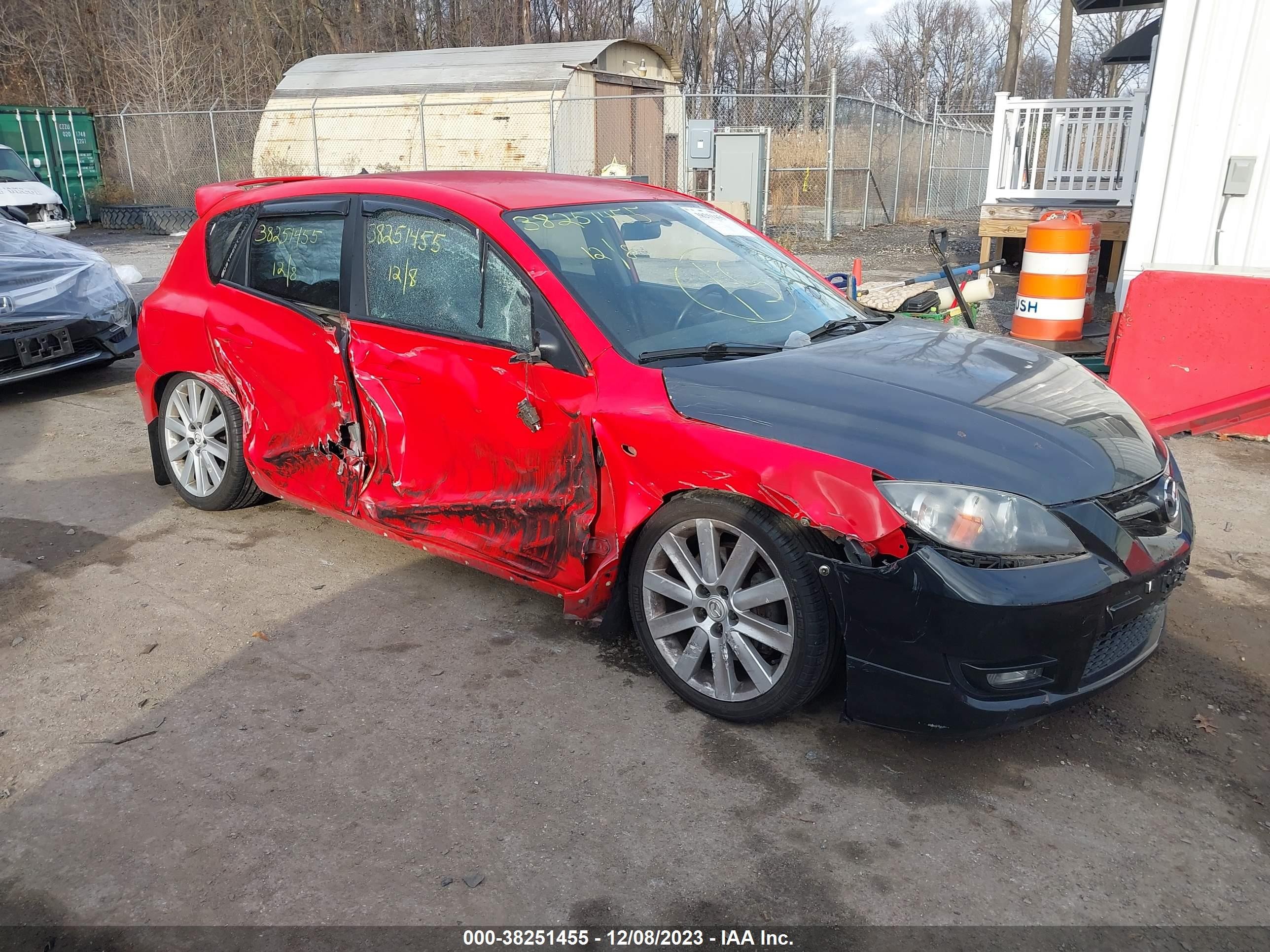 MAZDA 3 2008 jm1bk34m381178394