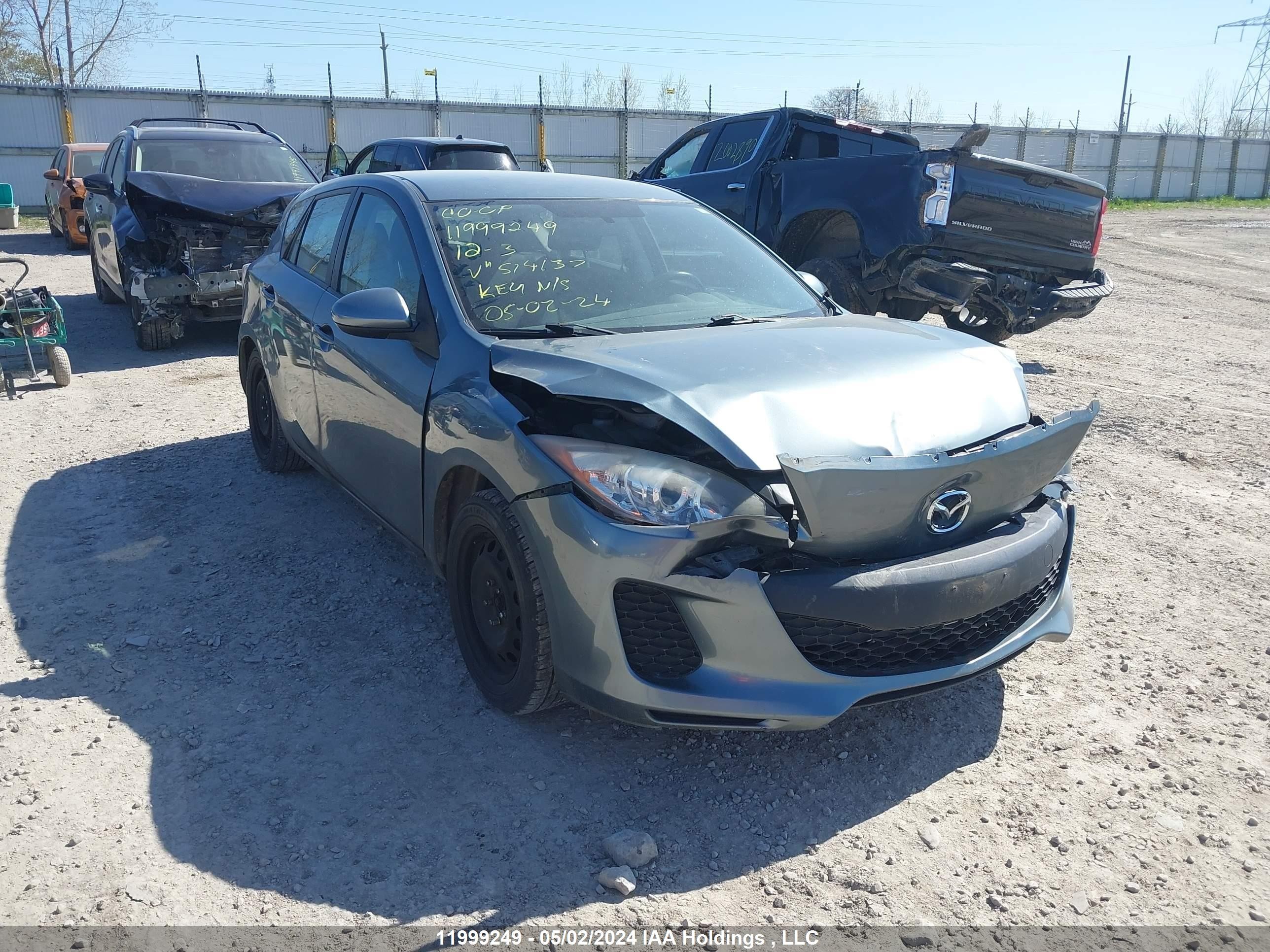 MAZDA 3 2012 jm1bl1kf1c1514137