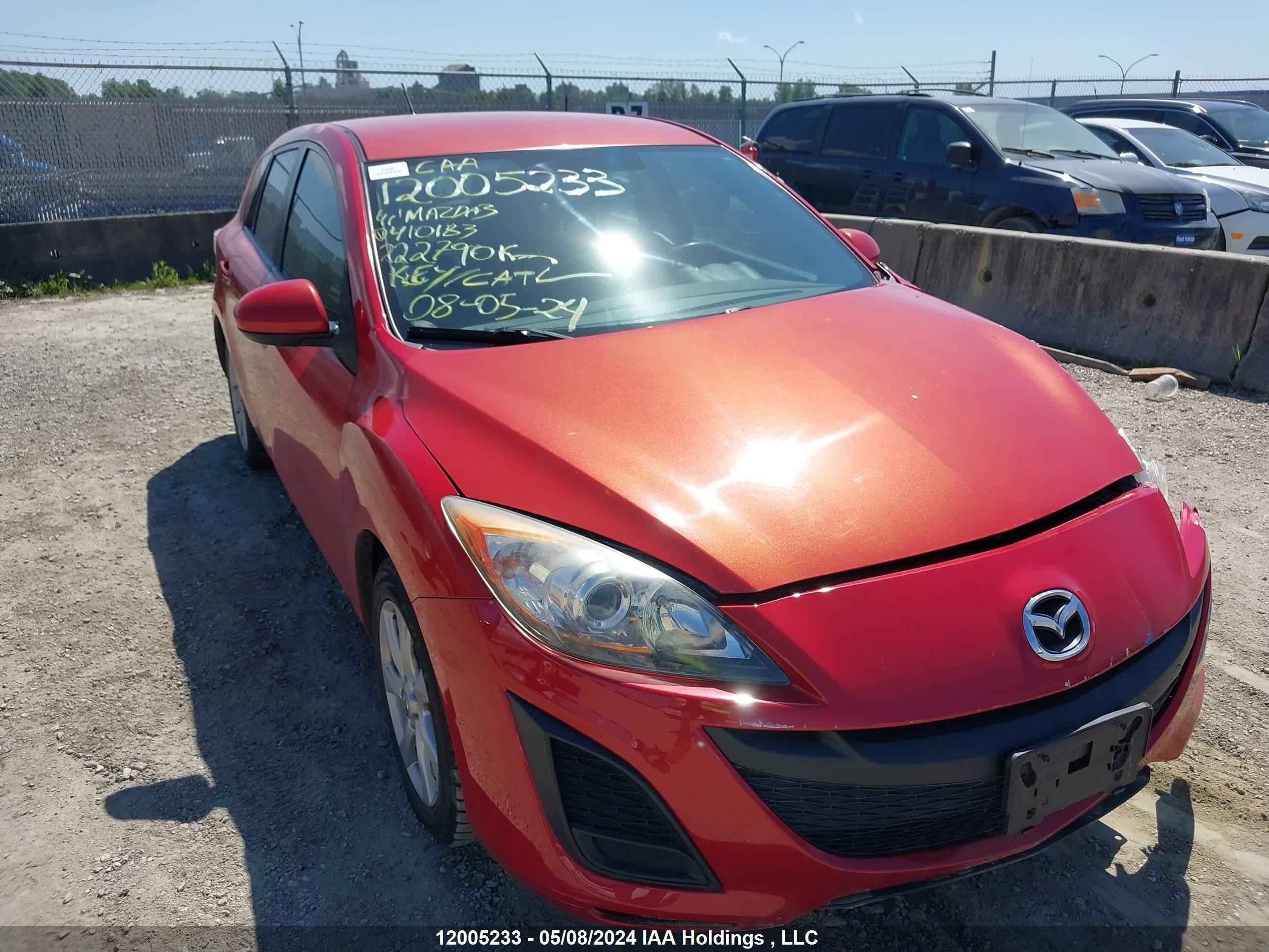 MAZDA 3 2011 jm1bl1kf5b1410183