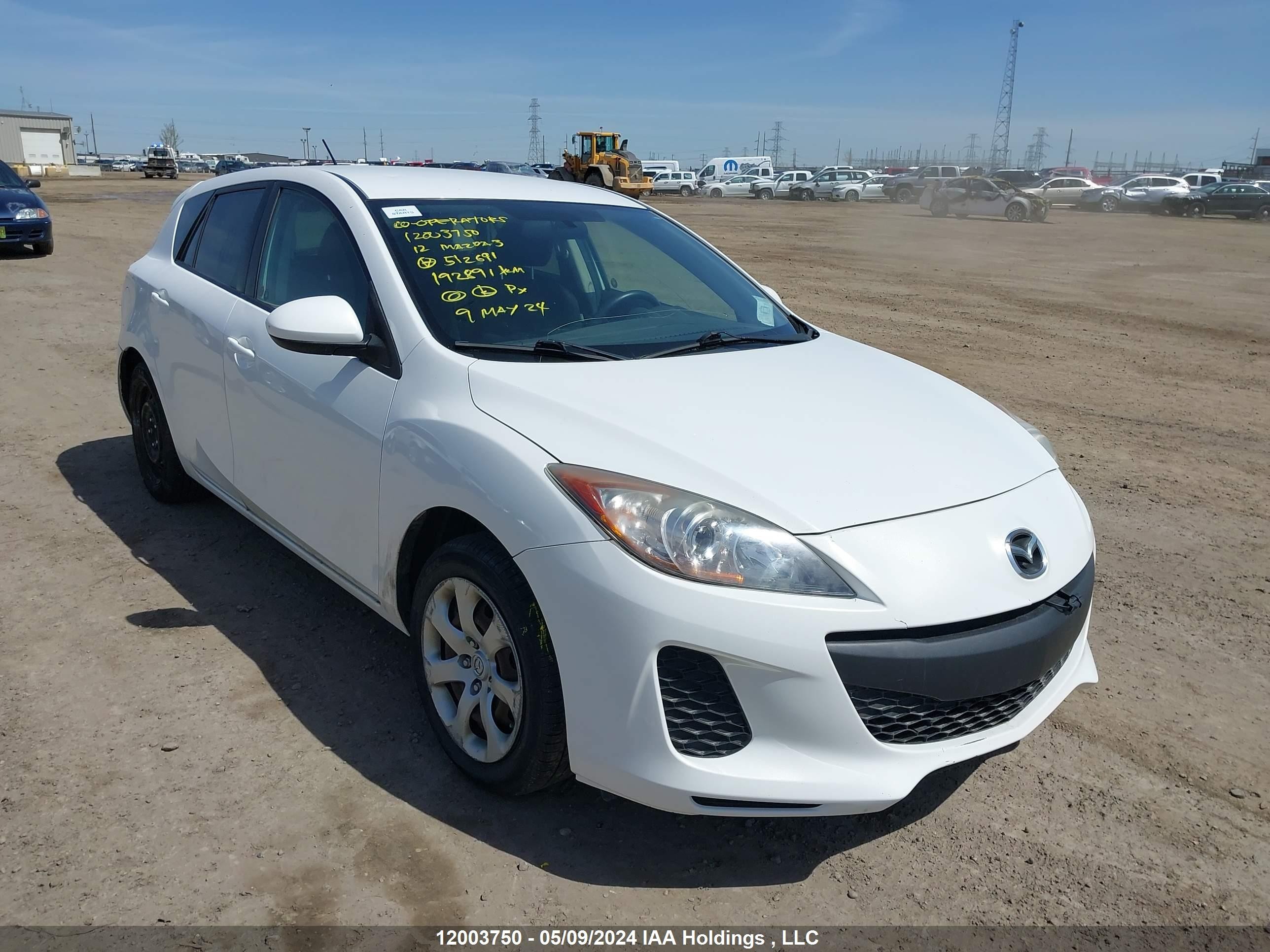 MAZDA 3 2012 jm1bl1kf6c1512691