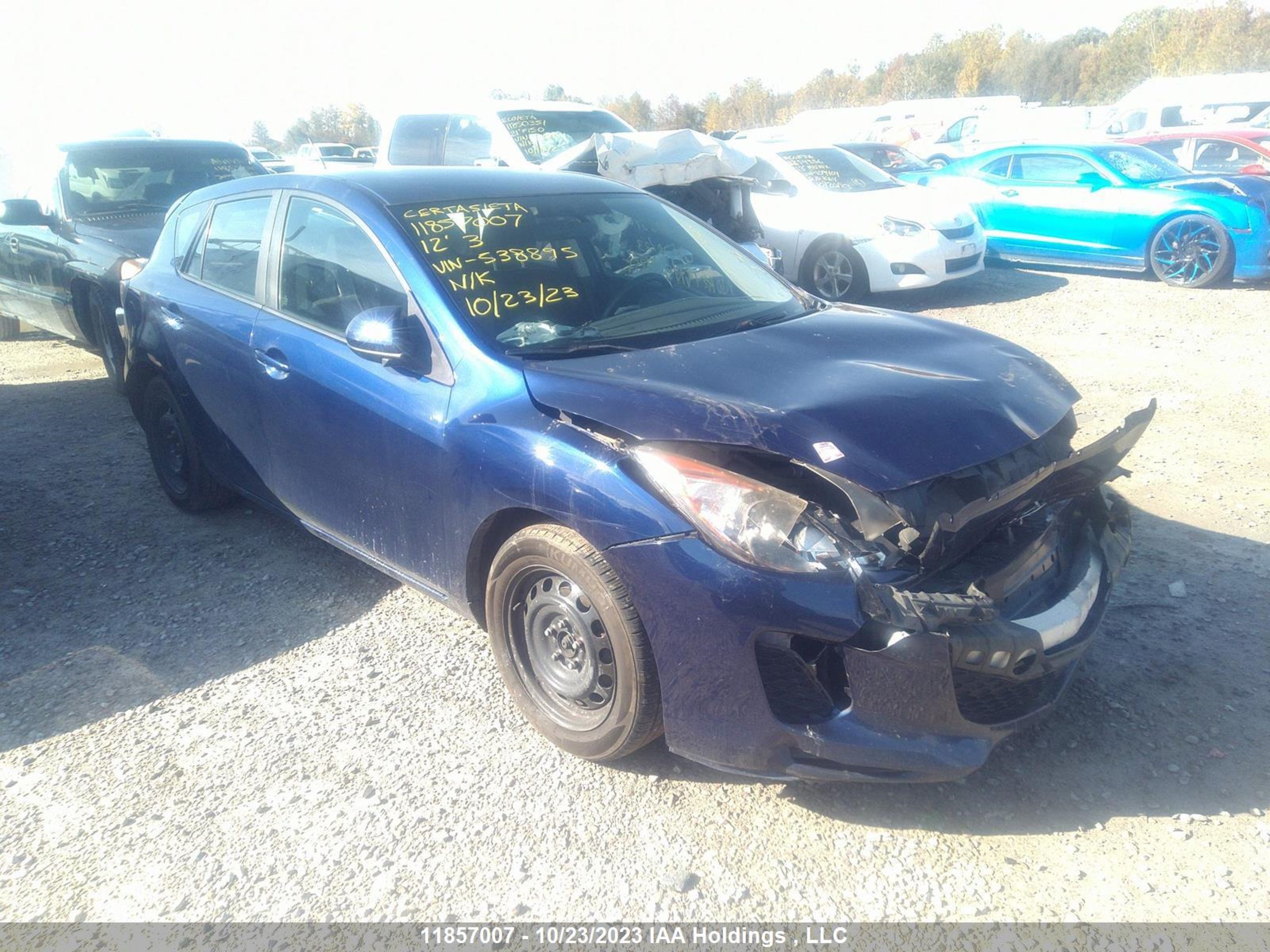 MAZDA 3 2012 jm1bl1kf9c1538895