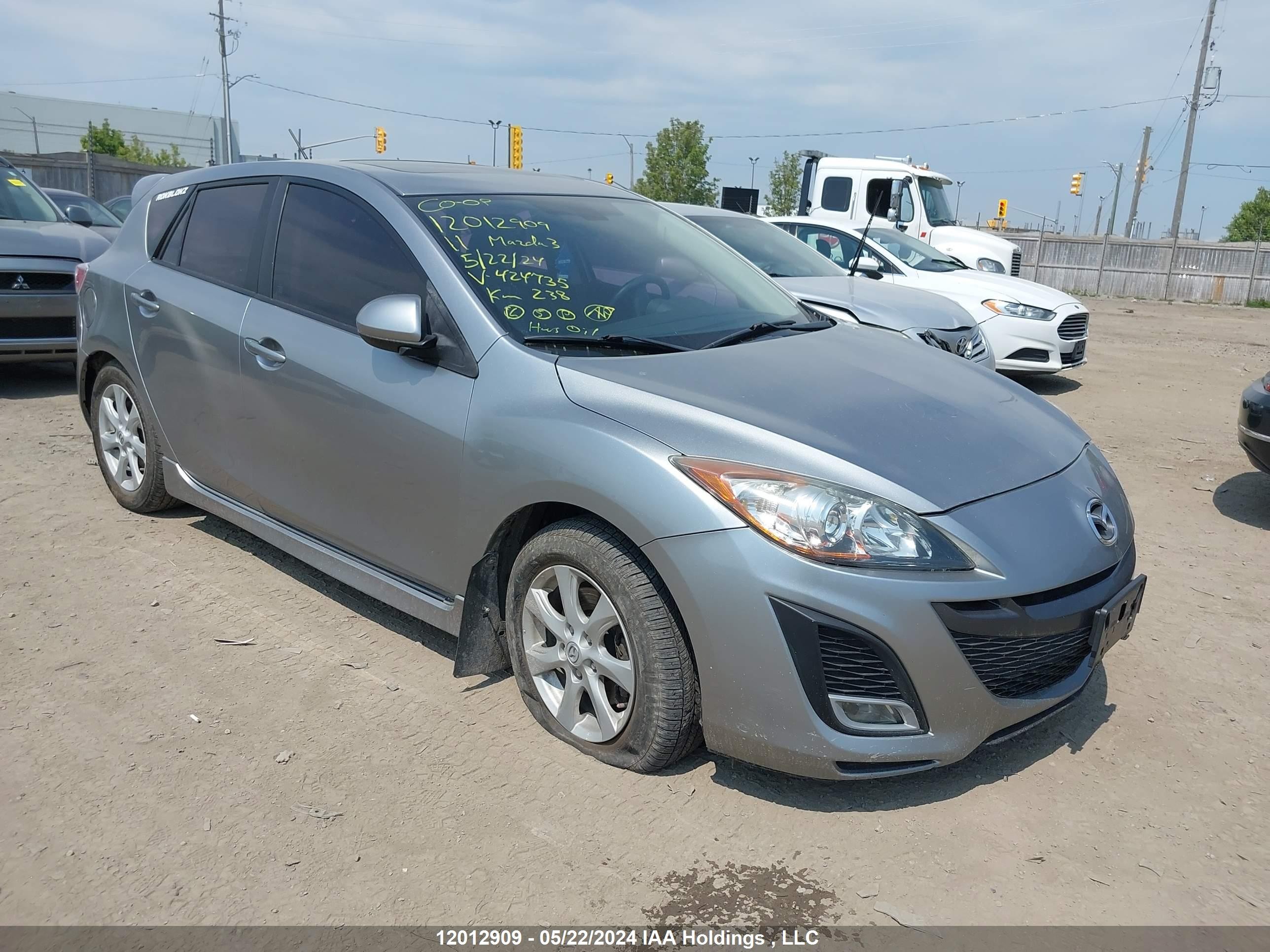 MAZDA 3 2011 jm1bl1l53b1424735