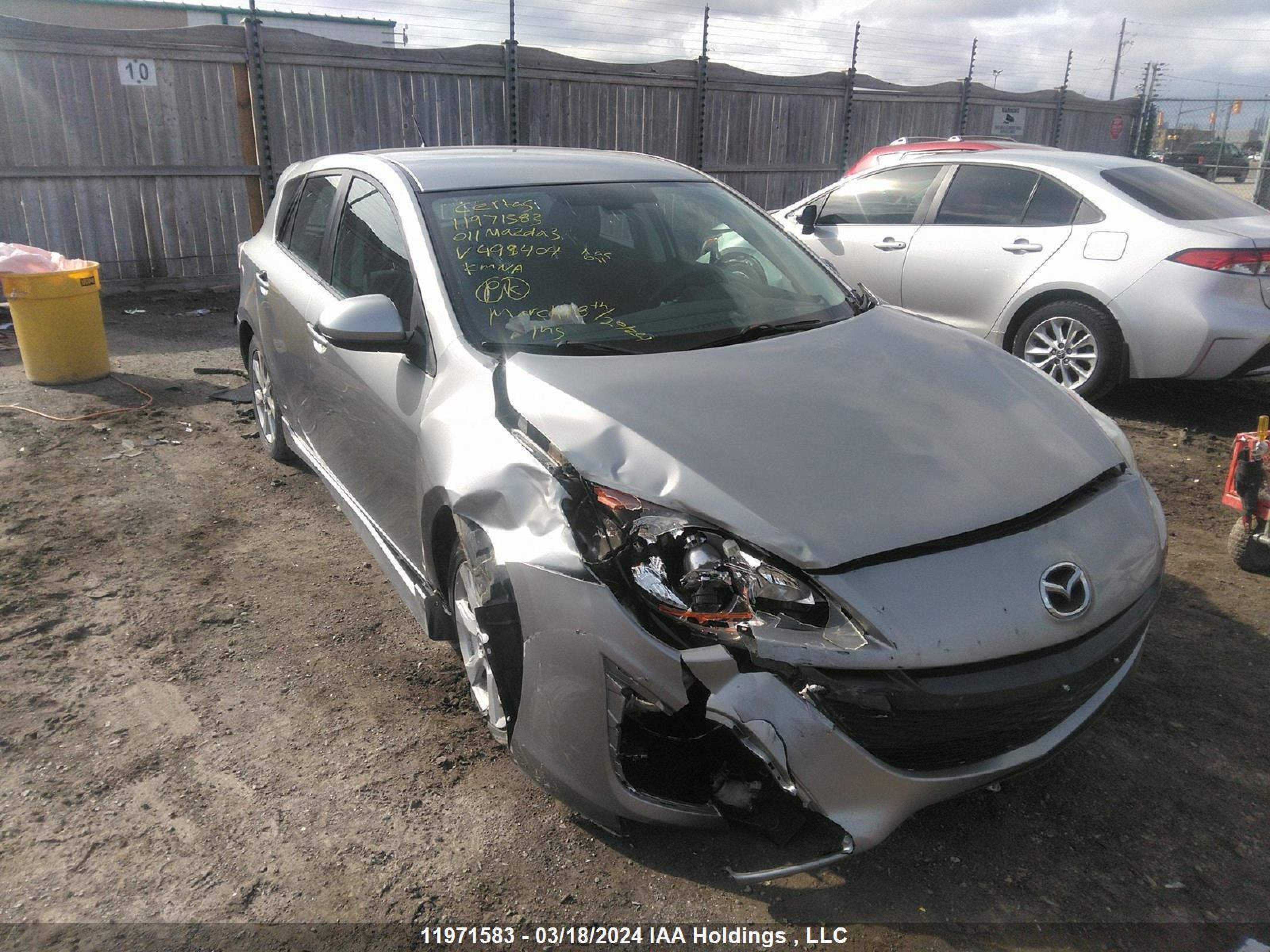 MAZDA 3 2011 jm1bl1l56b1493404