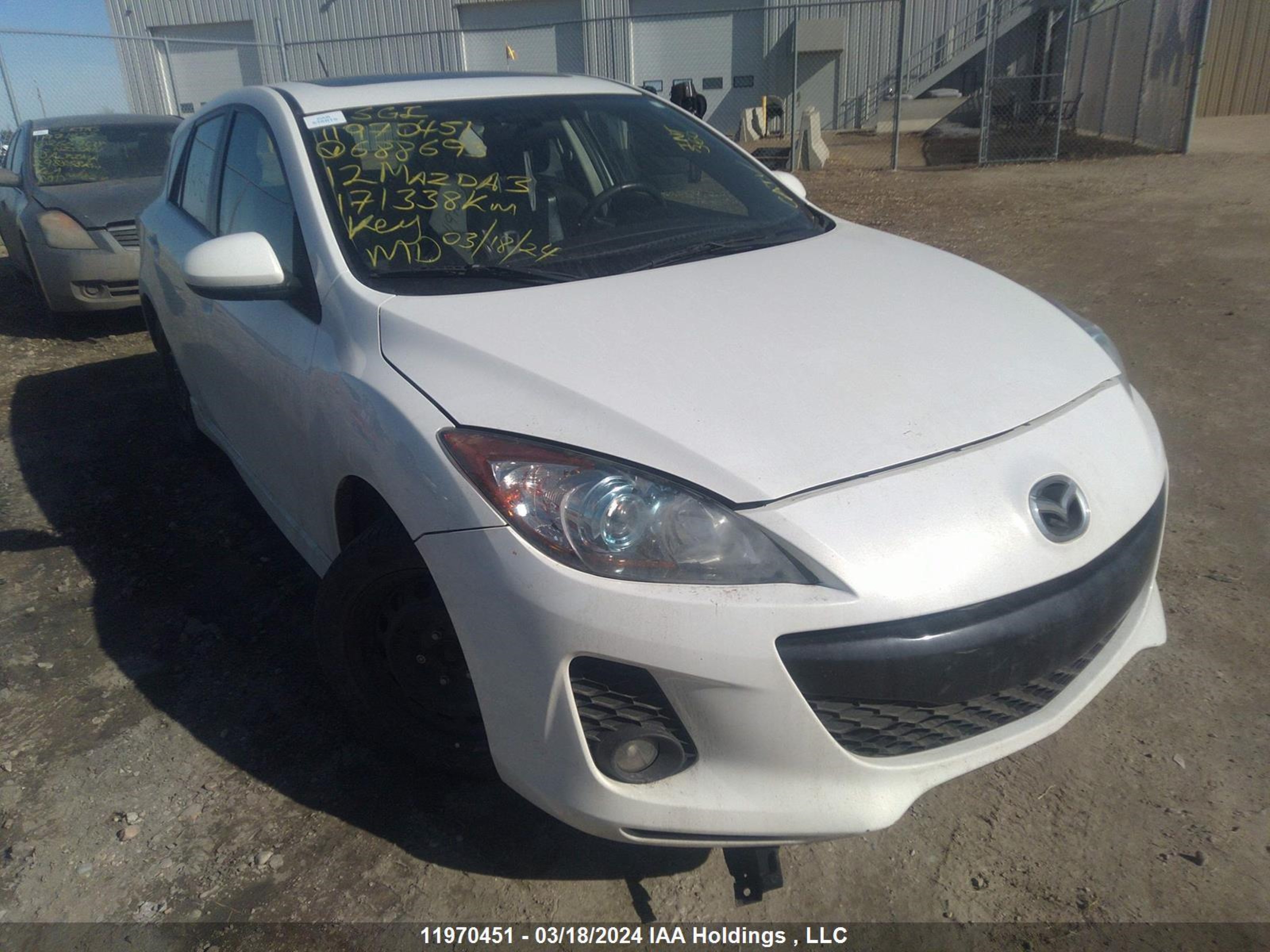 MAZDA 3 2012 jm1bl1l72c1688693