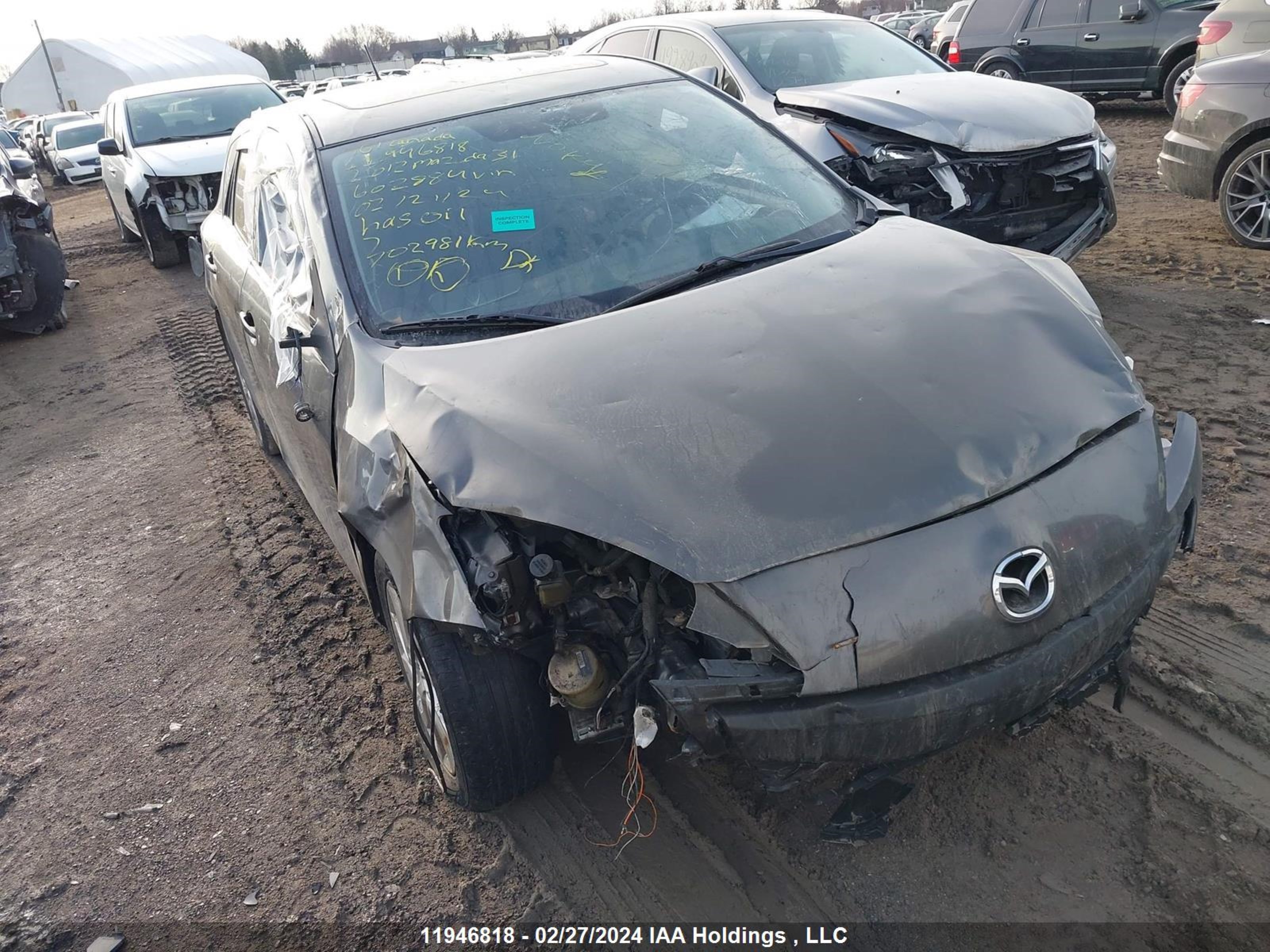 MAZDA 3 2012 jm1bl1l78c1602884