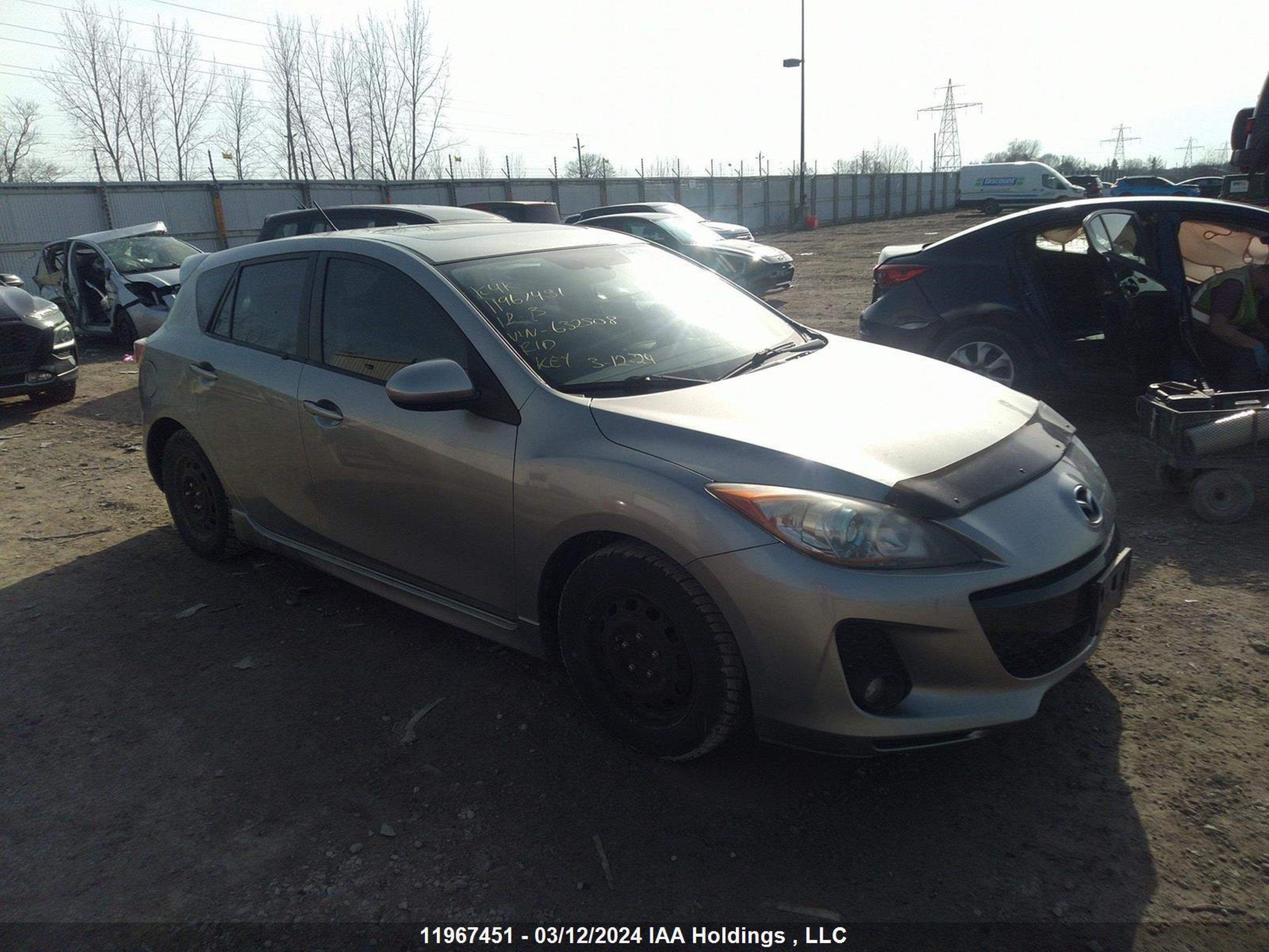 MAZDA 3 2012 jm1bl1l79c1632508