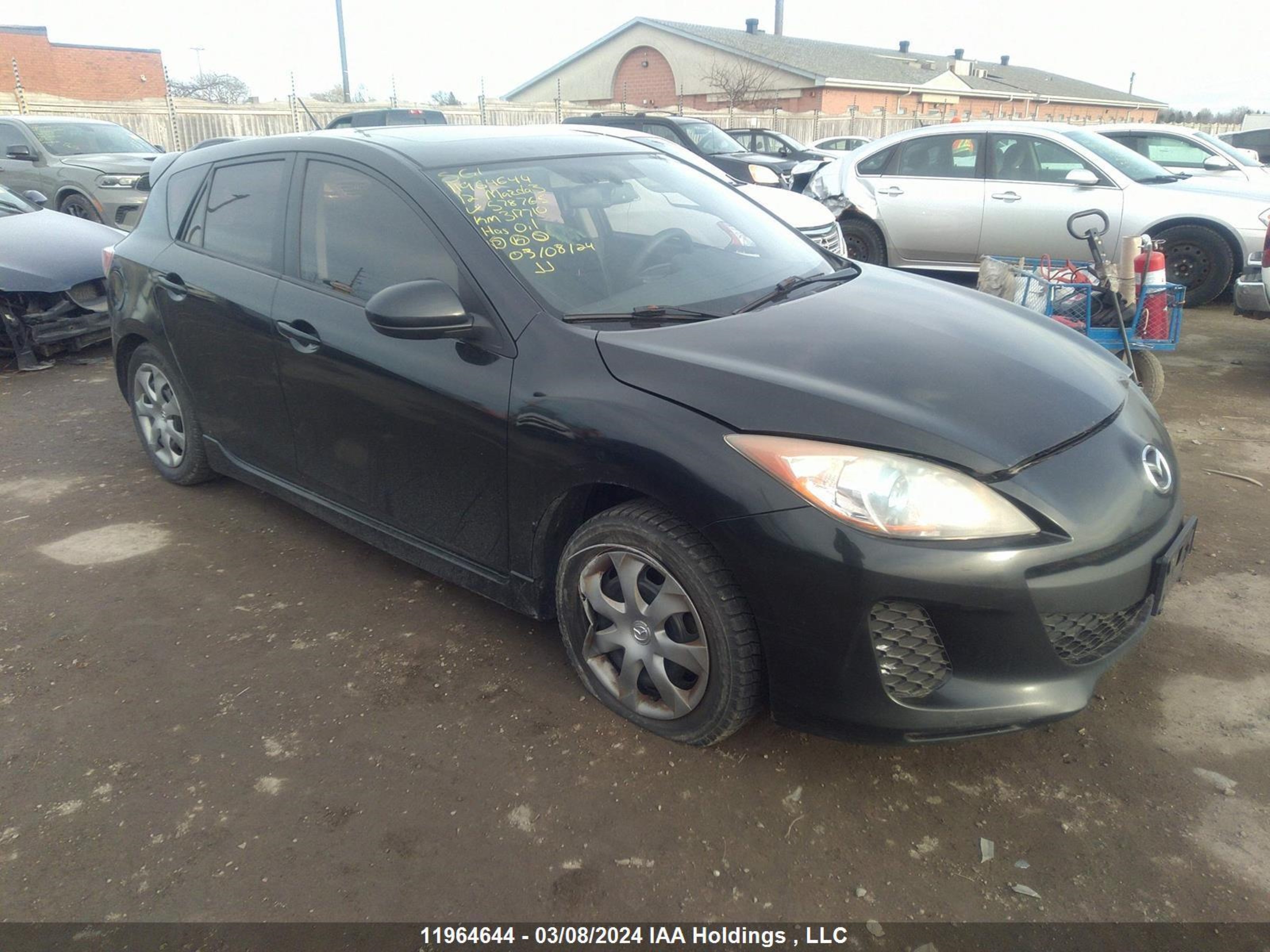 MAZDA 3 2012 jm1bl1l7xc1578765