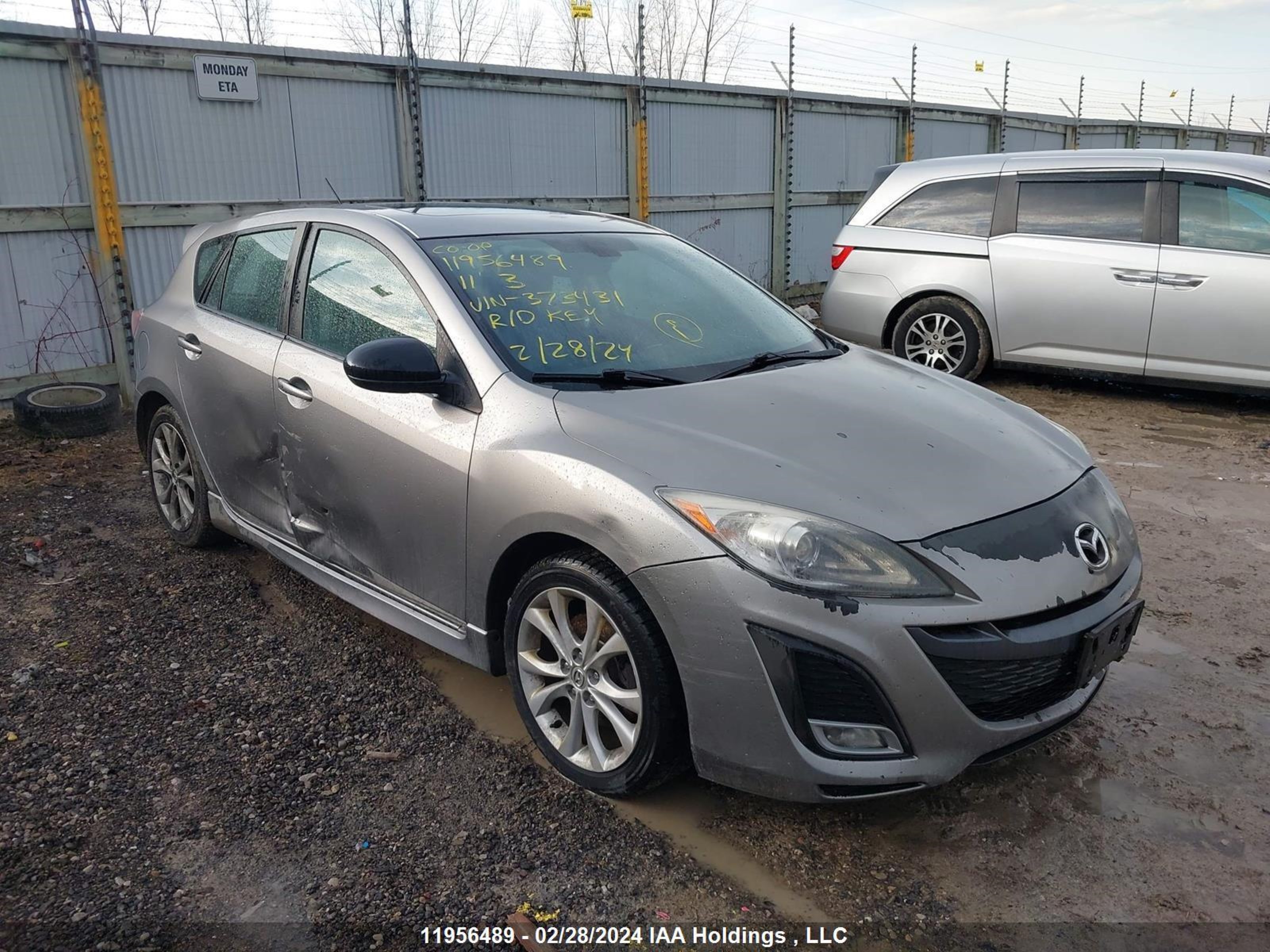 MAZDA 3 2011 jm1bl1m53b1373431