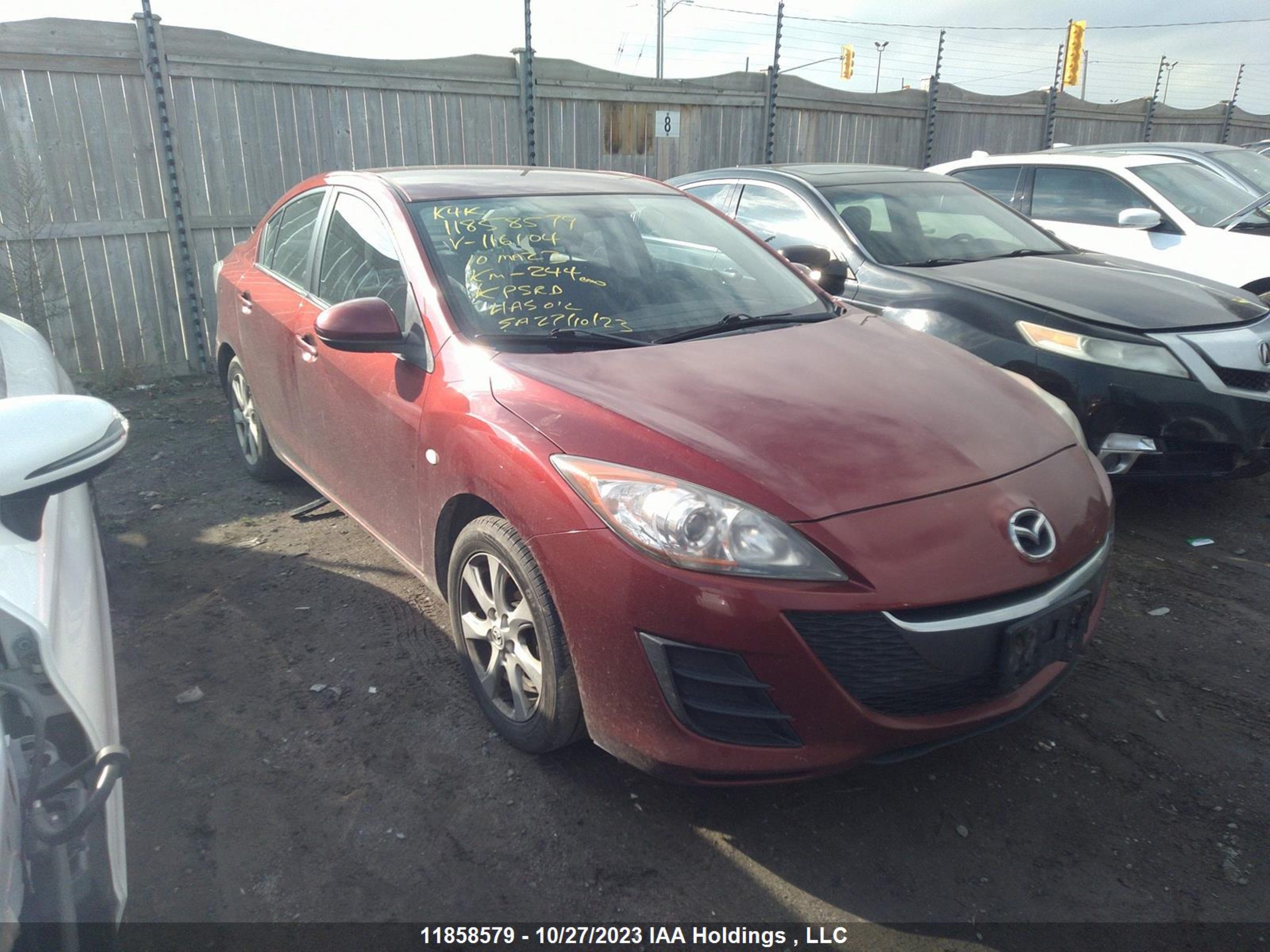 MAZDA 3 2010 jm1bl1sf5a1116104