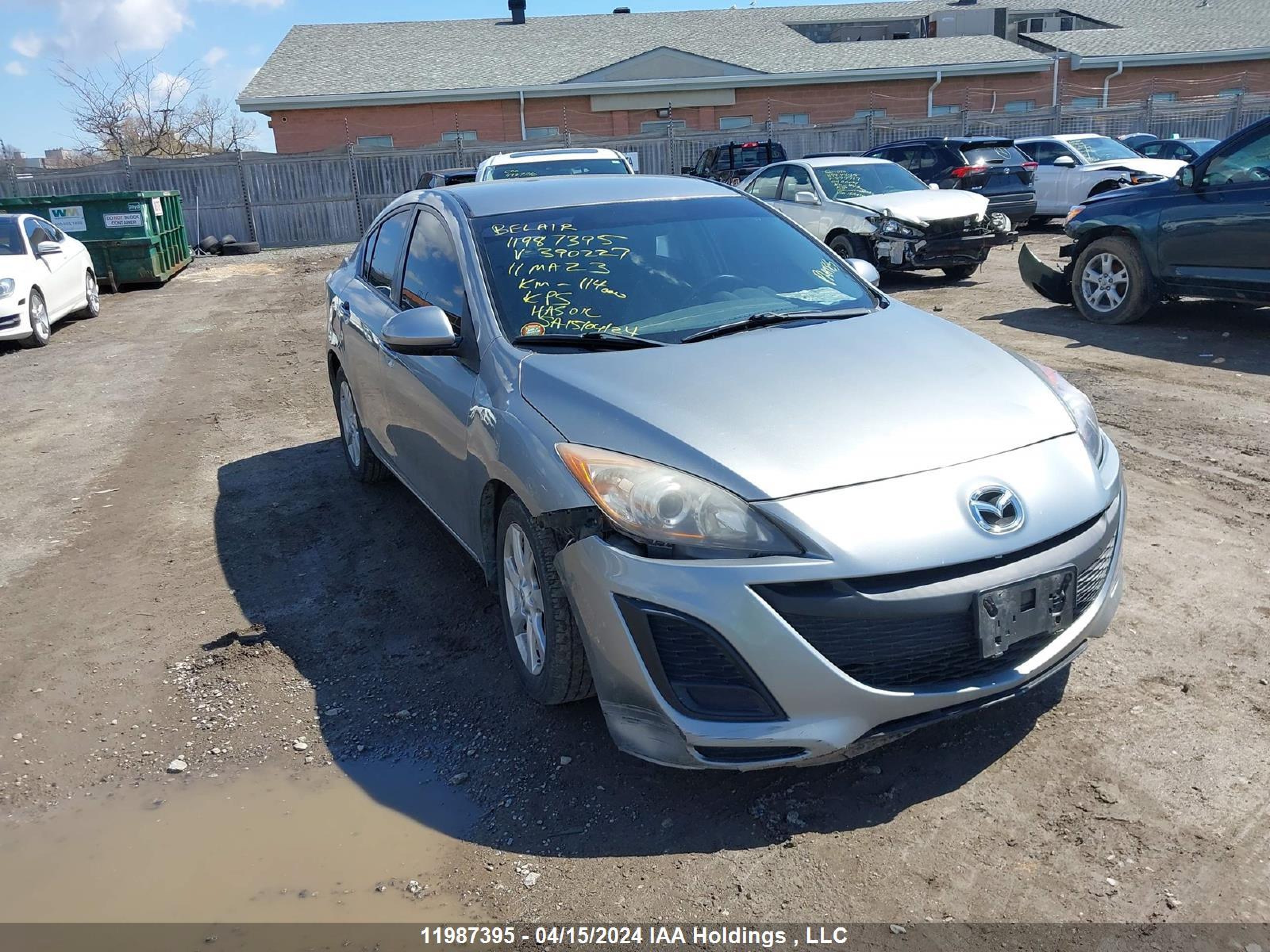 MAZDA 3 2011 jm1bl1uf0b1390227