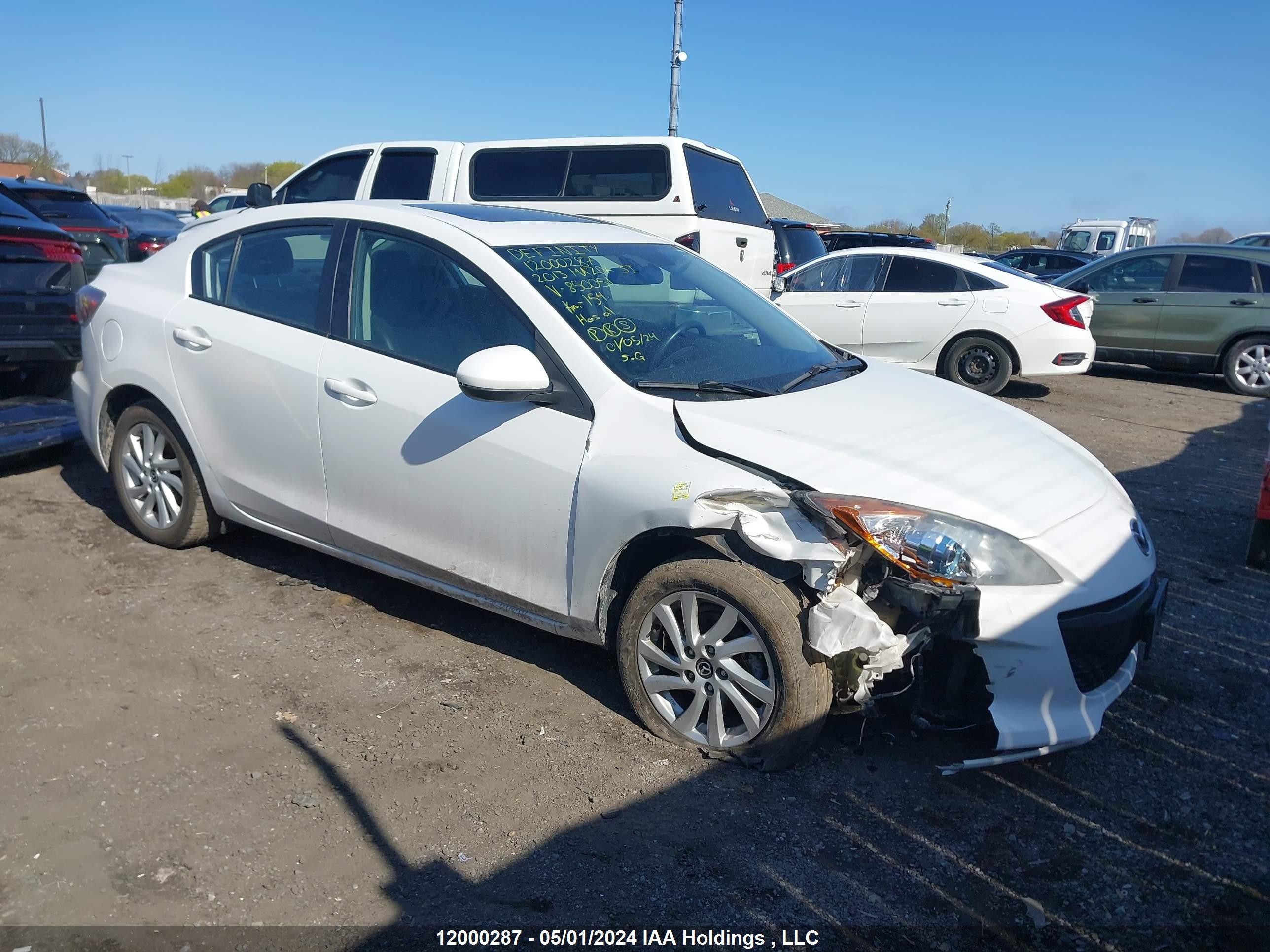 MAZDA 3 2013 jm1bl1v78d1850051