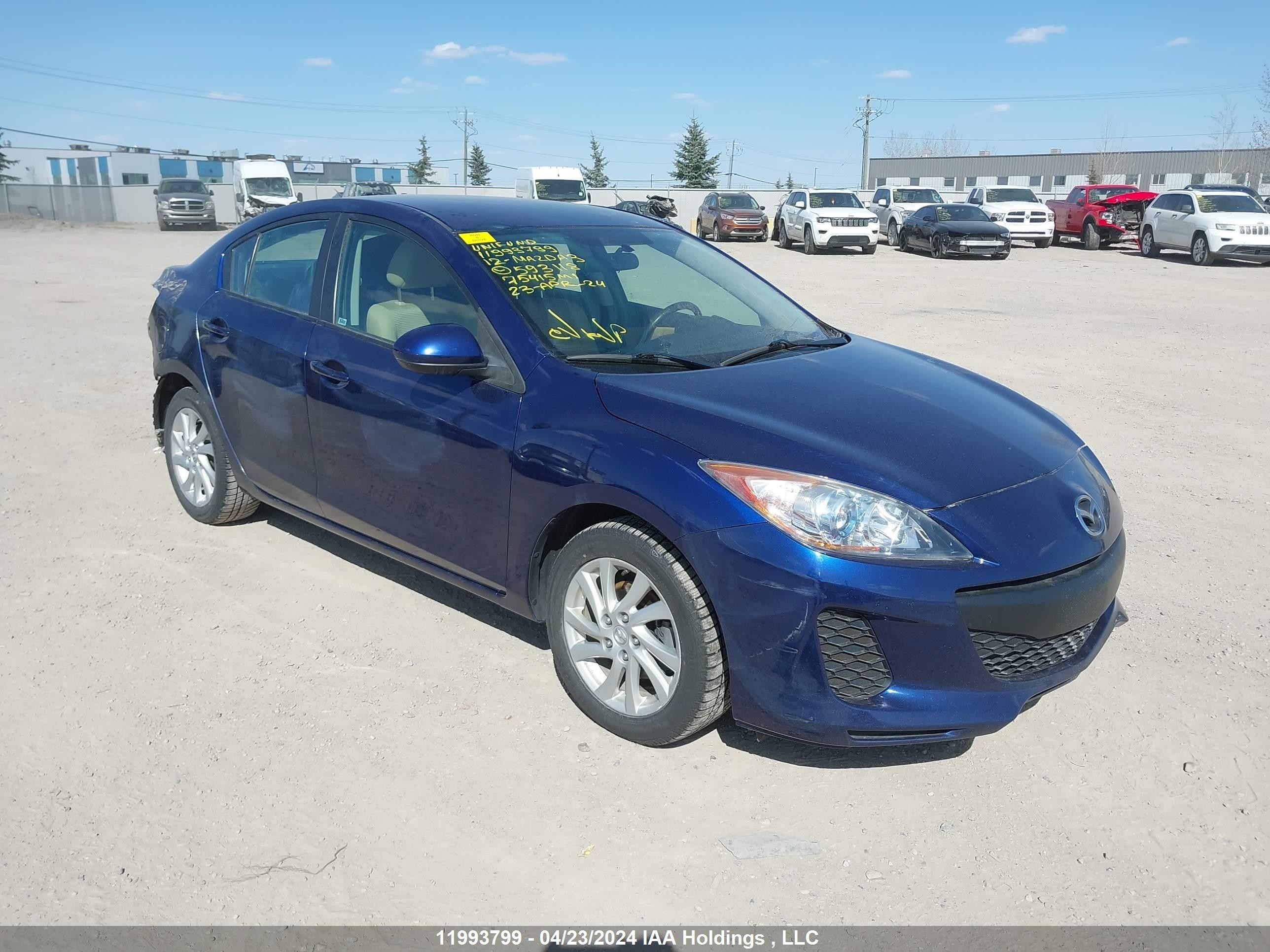 MAZDA 3 2012 jm1bl1v80c1593118