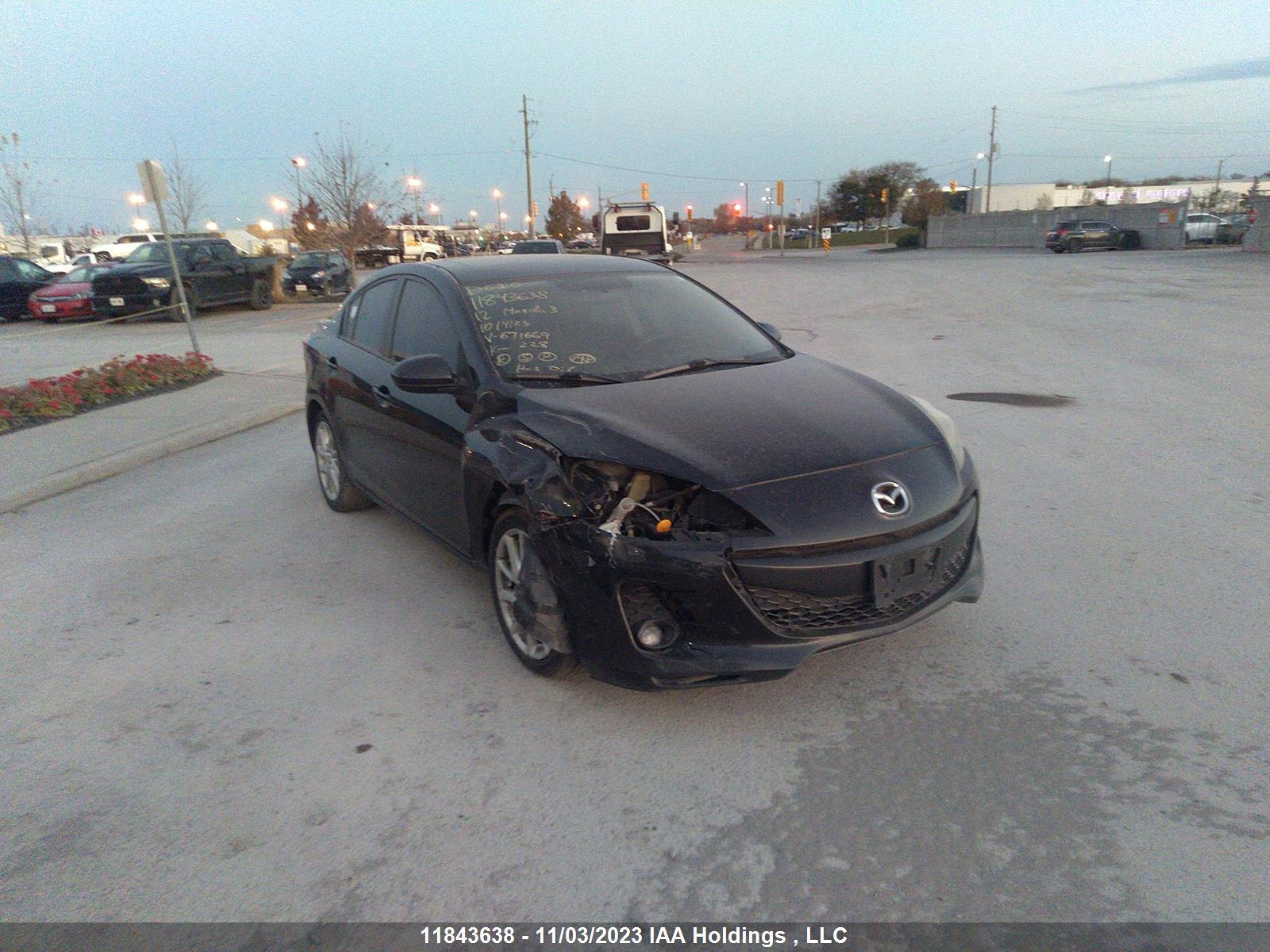 MAZDA 3 2012 jm1bl1w55c1671669