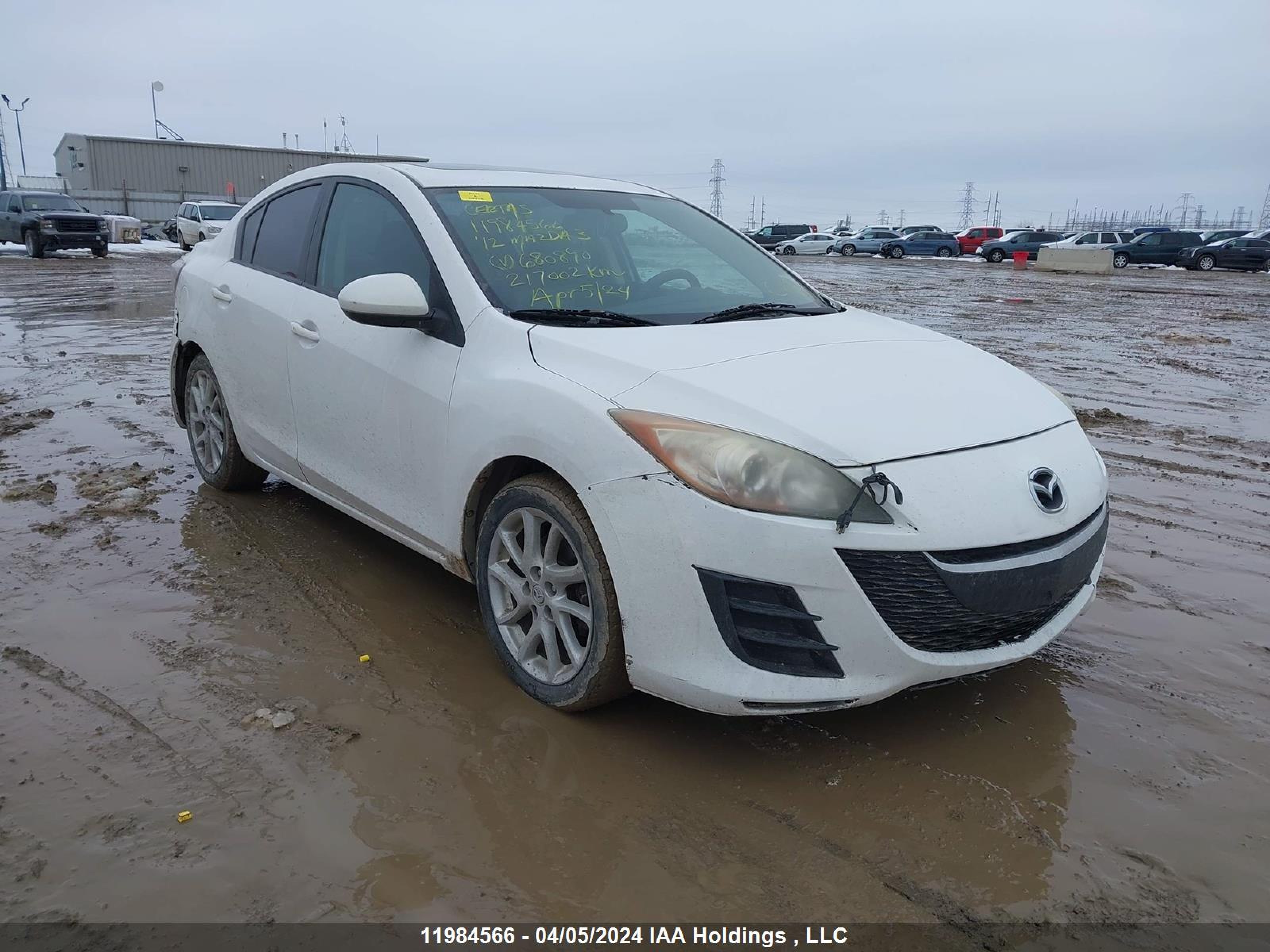 MAZDA 3 2012 jm1bl1w55c1680890