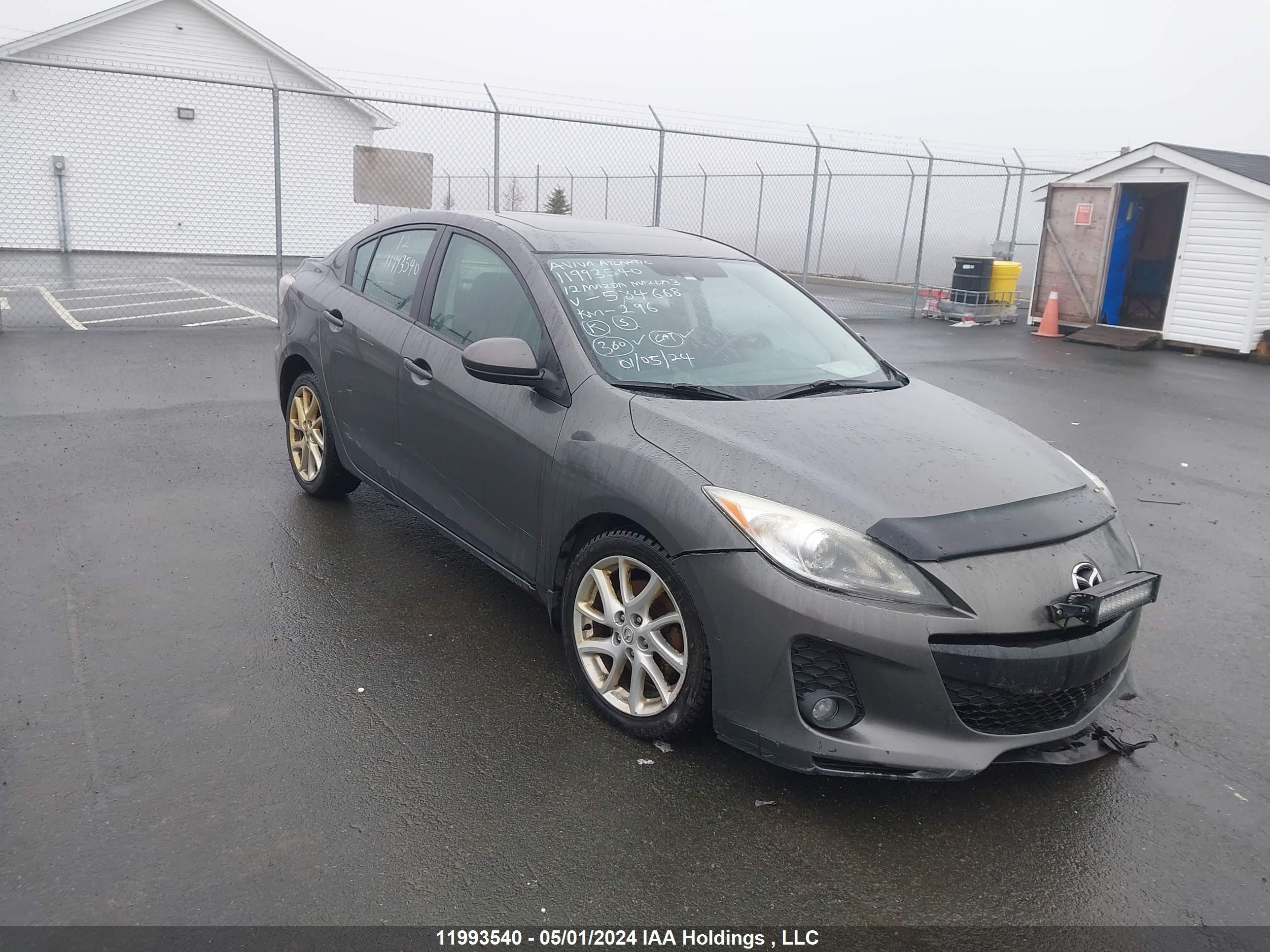 MAZDA 3 2012 jm1bl1w56c1584668