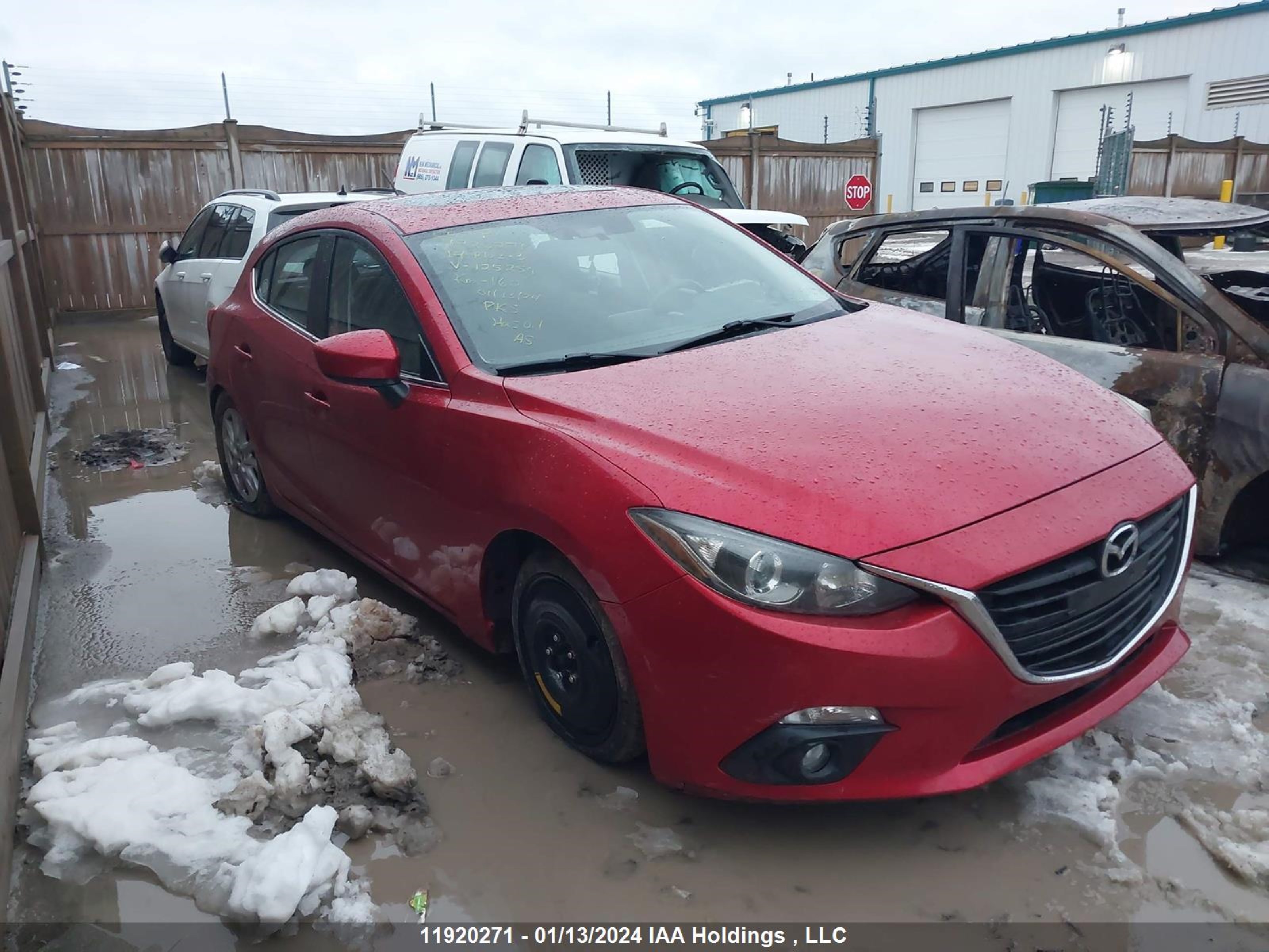 MAZDA 3 2014 jm1bm1l7xe1125259