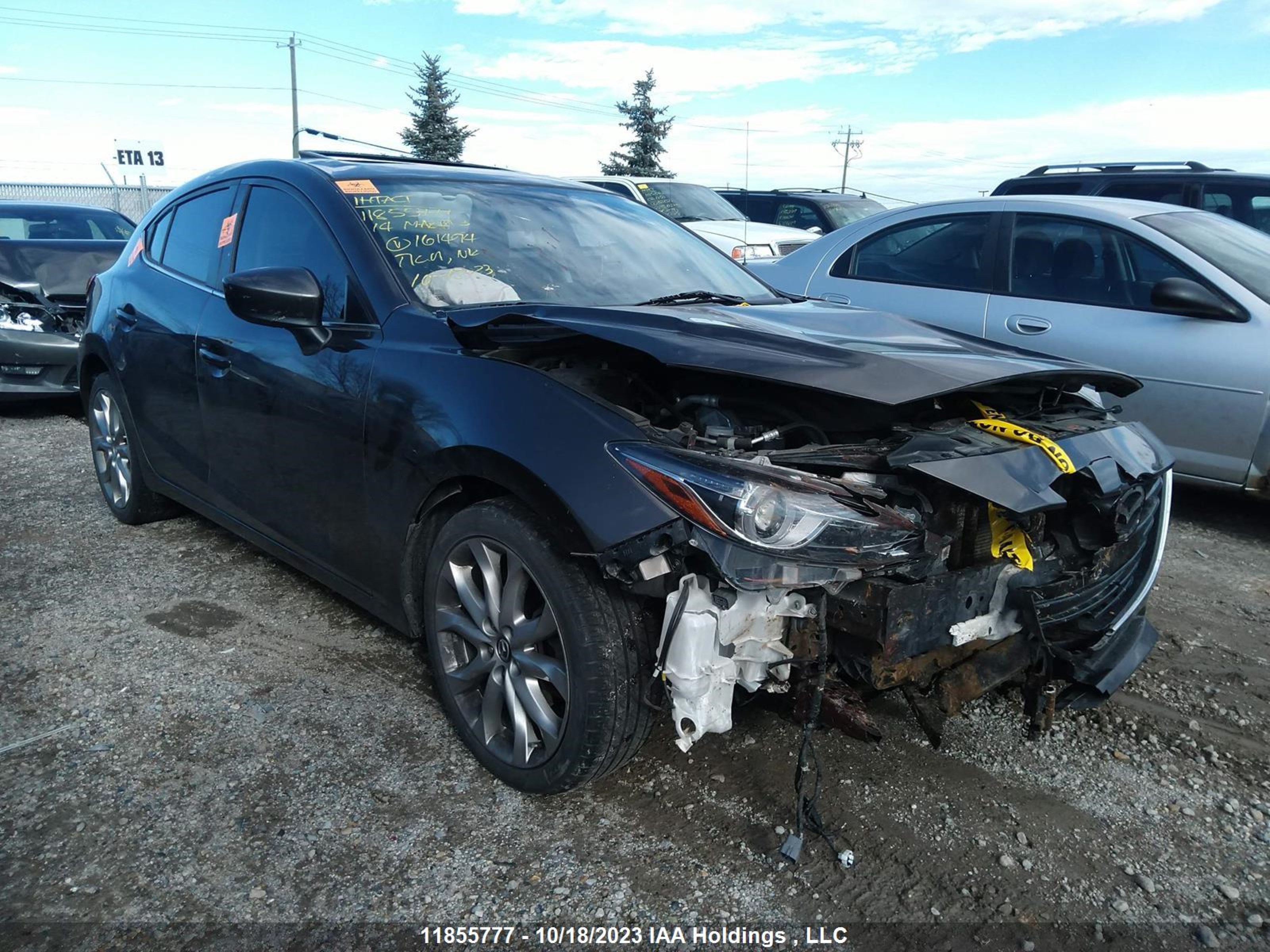 MAZDA 3 2014 jm1bm1m38e1161494