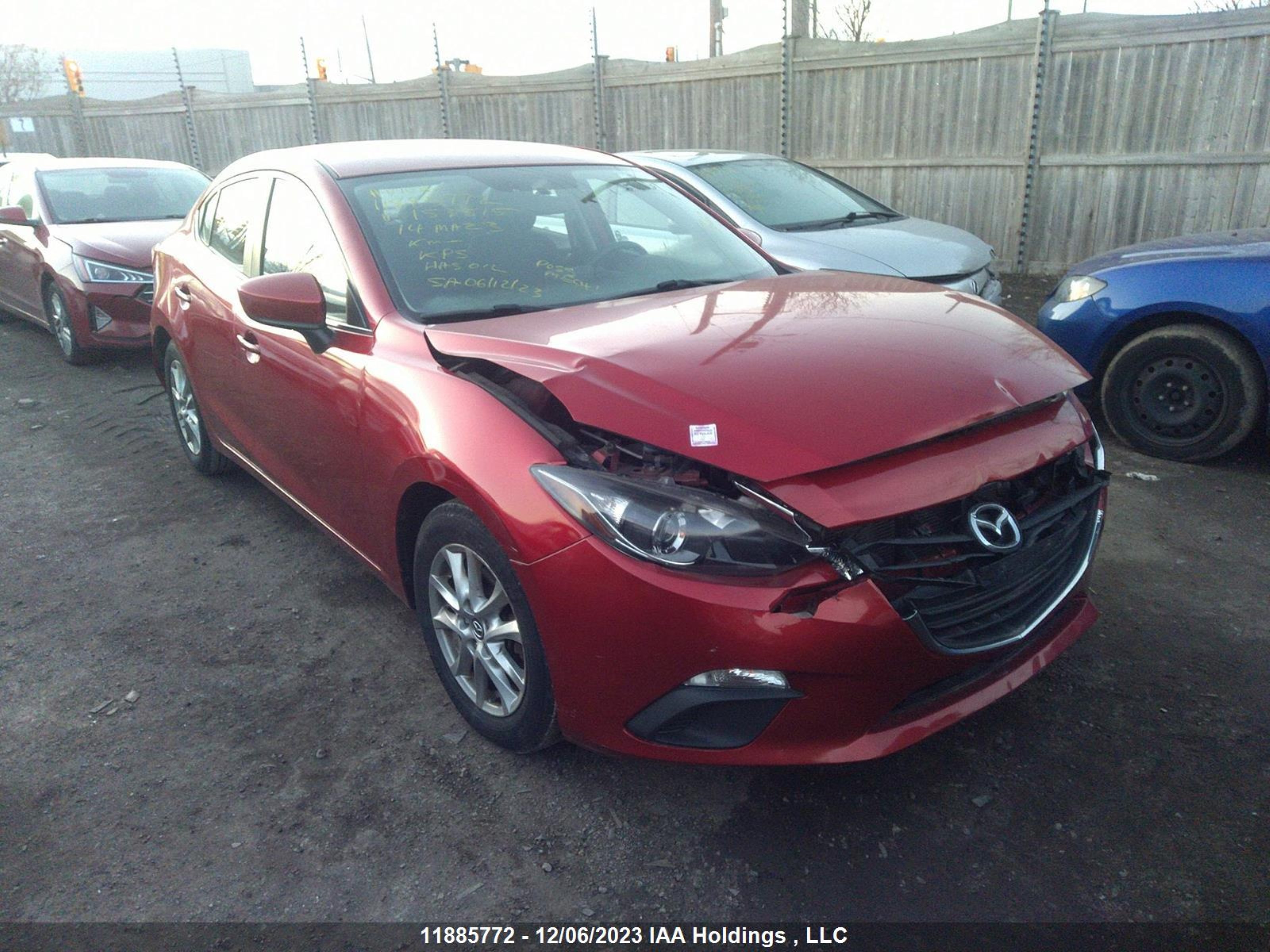 MAZDA 3 2014 jm1bm1v73e1153515