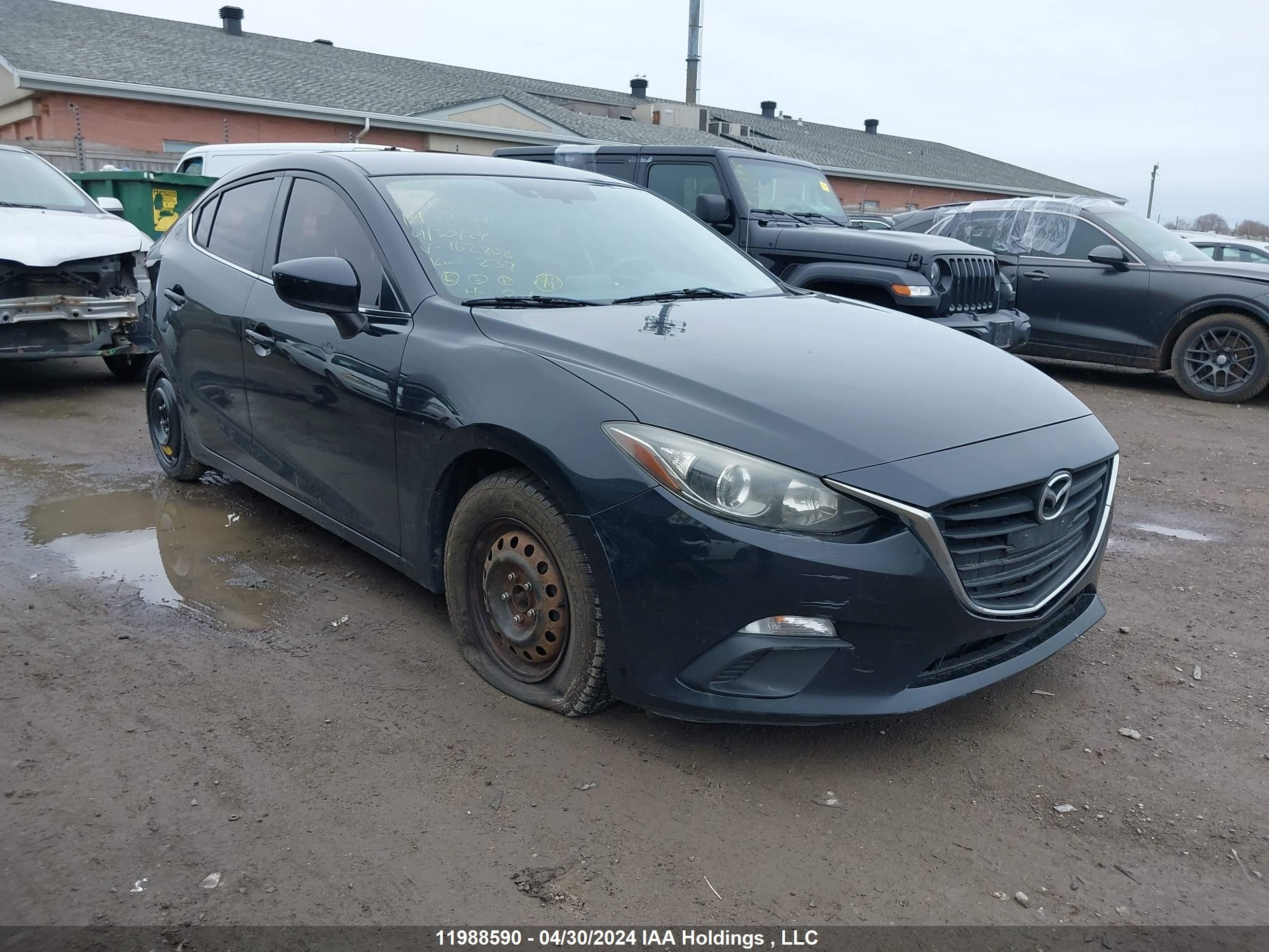 MAZDA 3 2014 jm1bm1v78e1162808