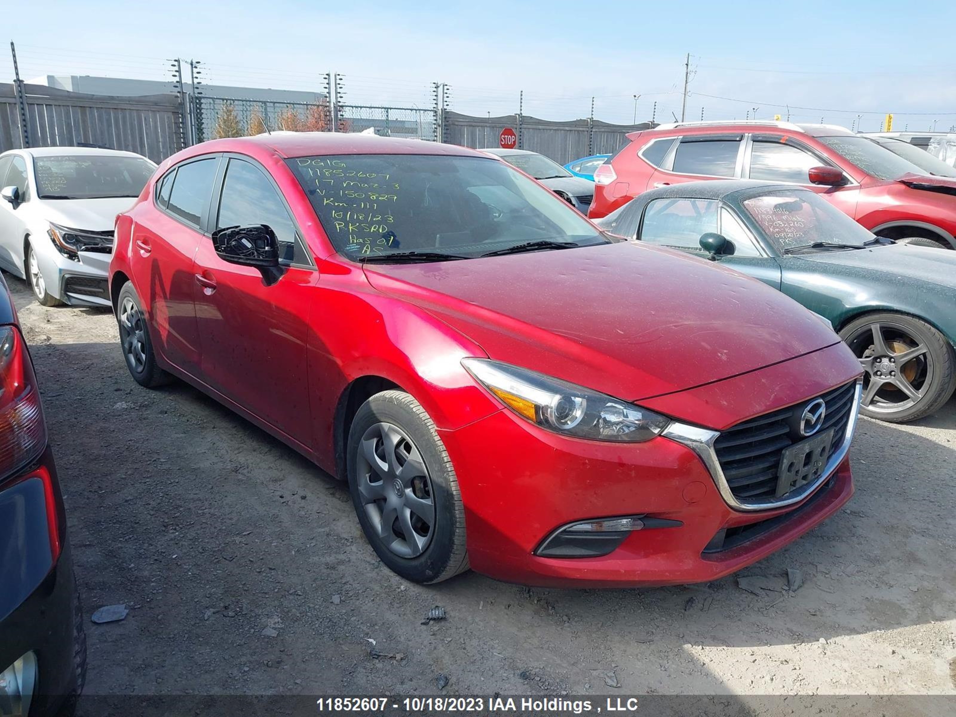 MAZDA 3 2017 jm1bn1k73h1150829