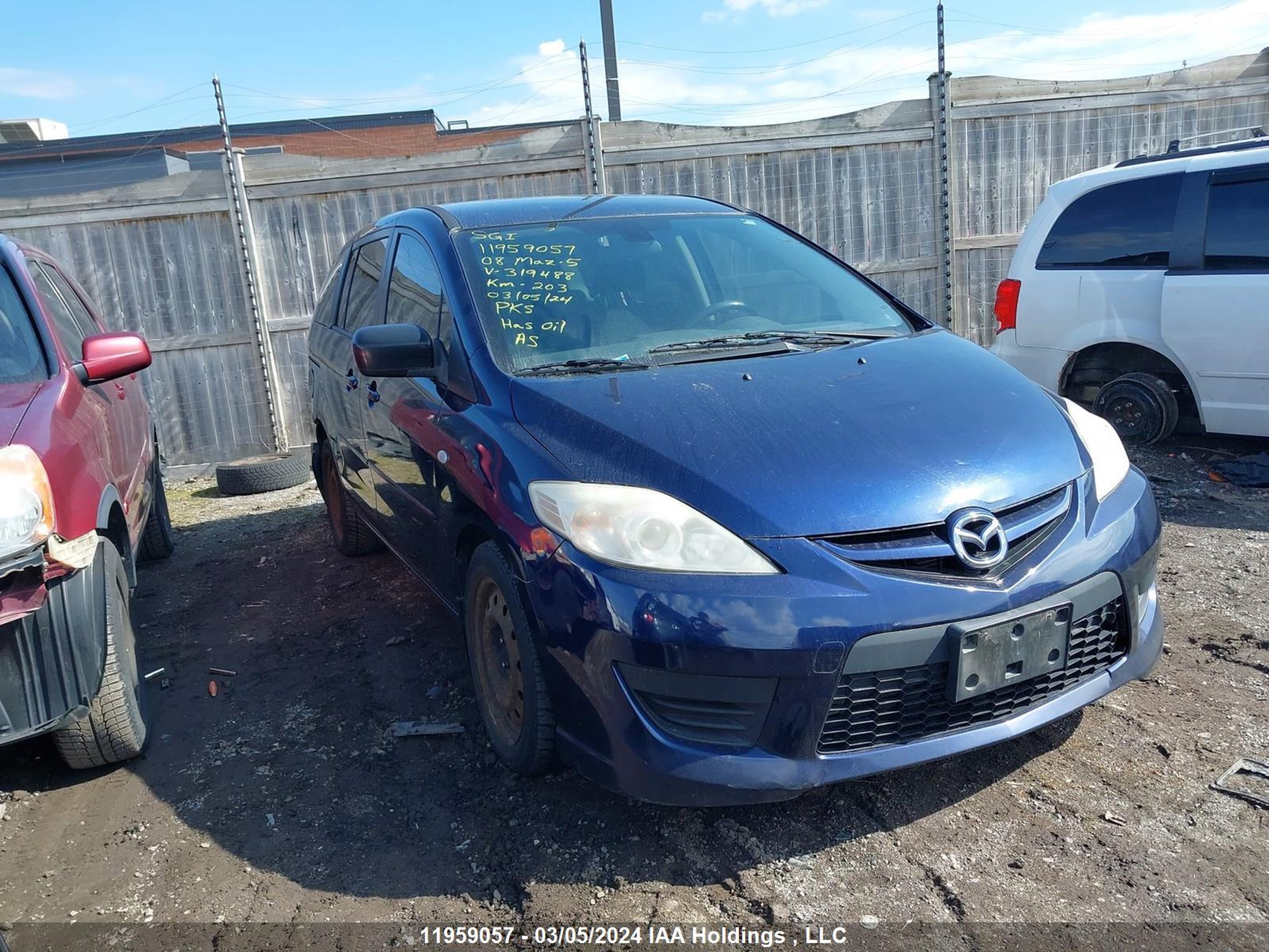 MAZDA 5 2008 jm1cr293680319488