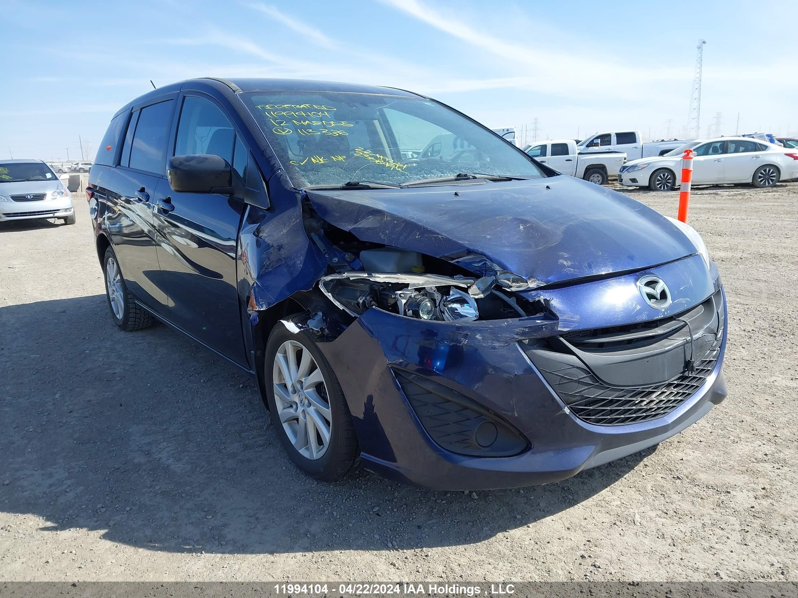 MAZDA 5 2012 jm1cw2cl2c0113336