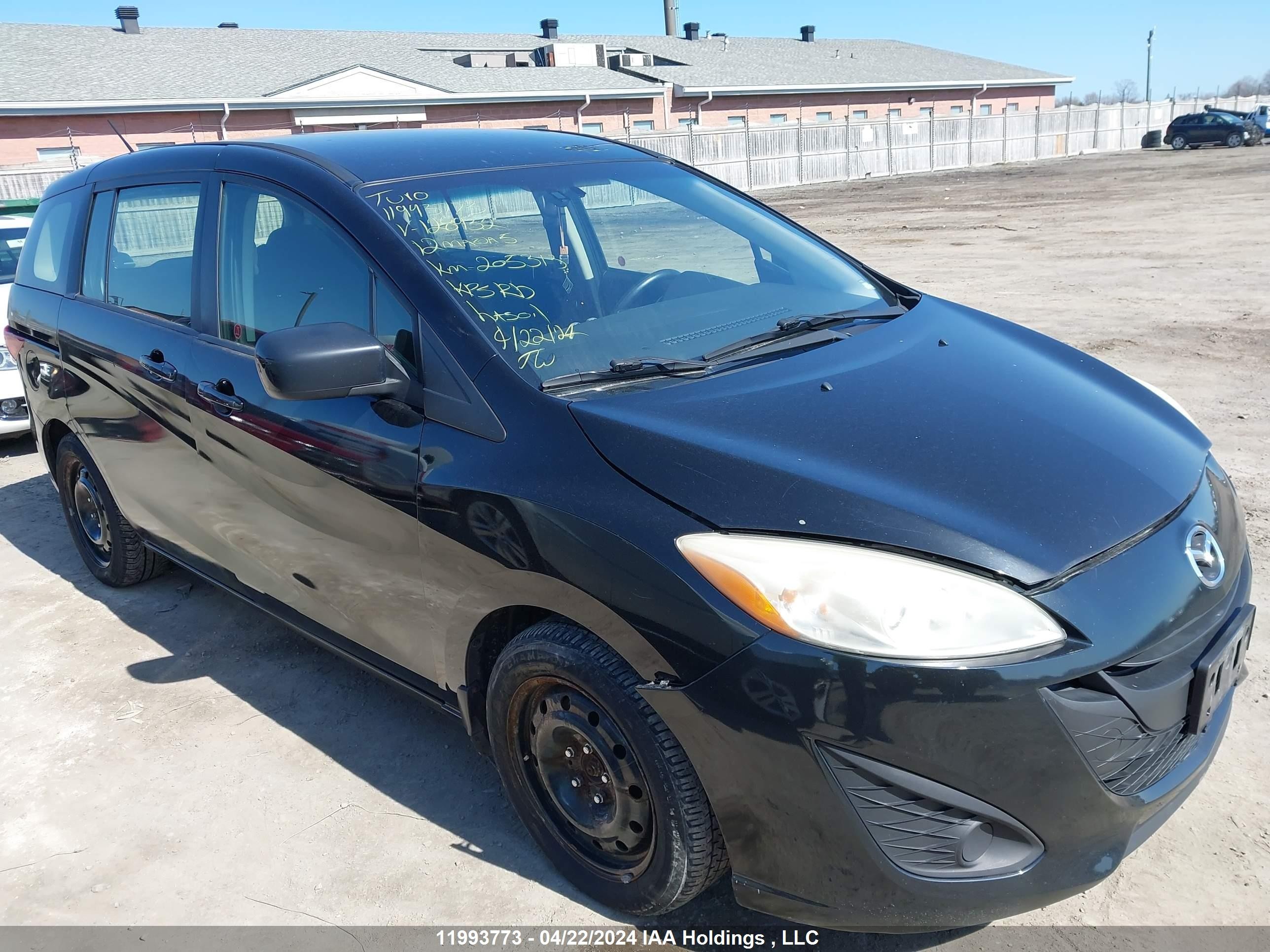 MAZDA 5 2012 jm1cw2cl5c0128932