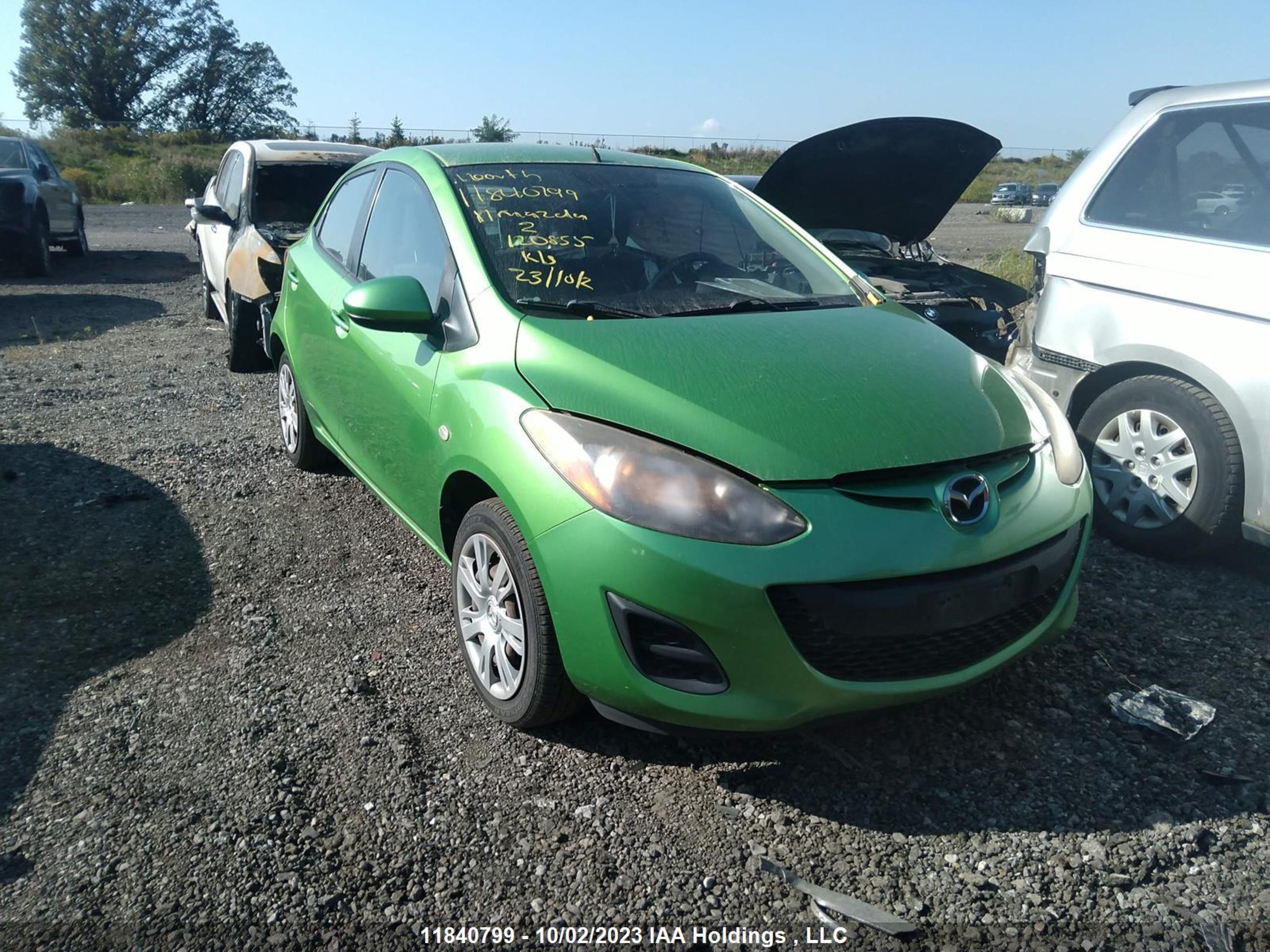 MAZDA 2 2011 jm1de1hy0b0120855