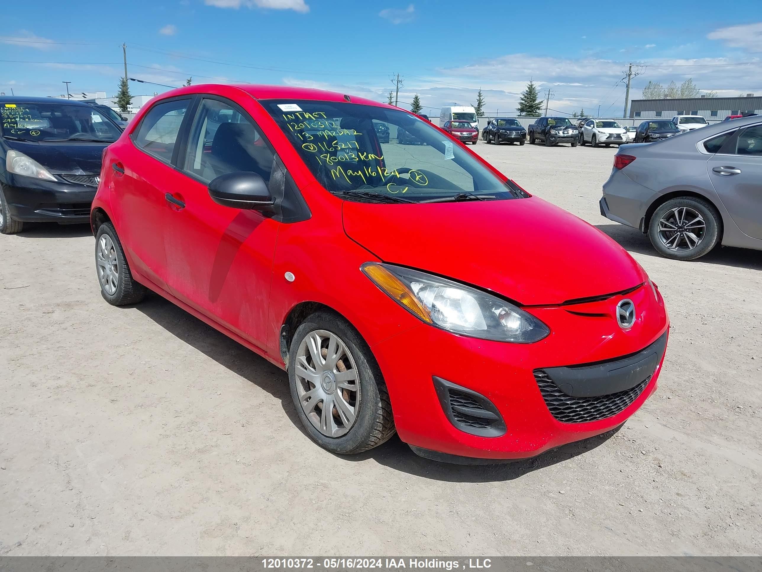 MAZDA 2 2013 jm1de1ky1d0165217