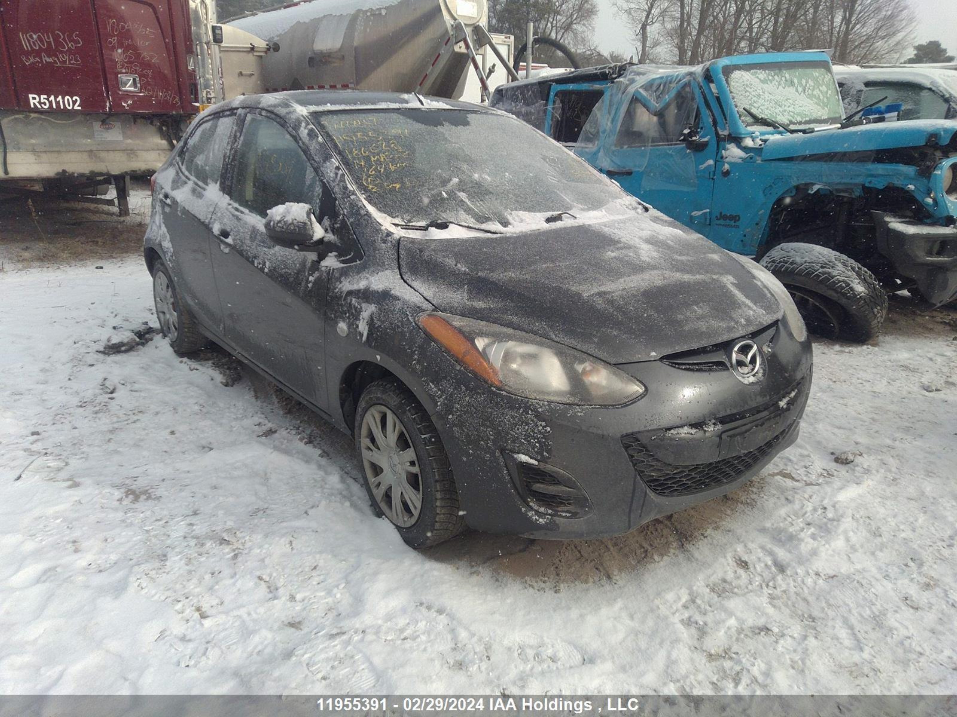 MAZDA 2 2014 jm1de1ky4e0186628