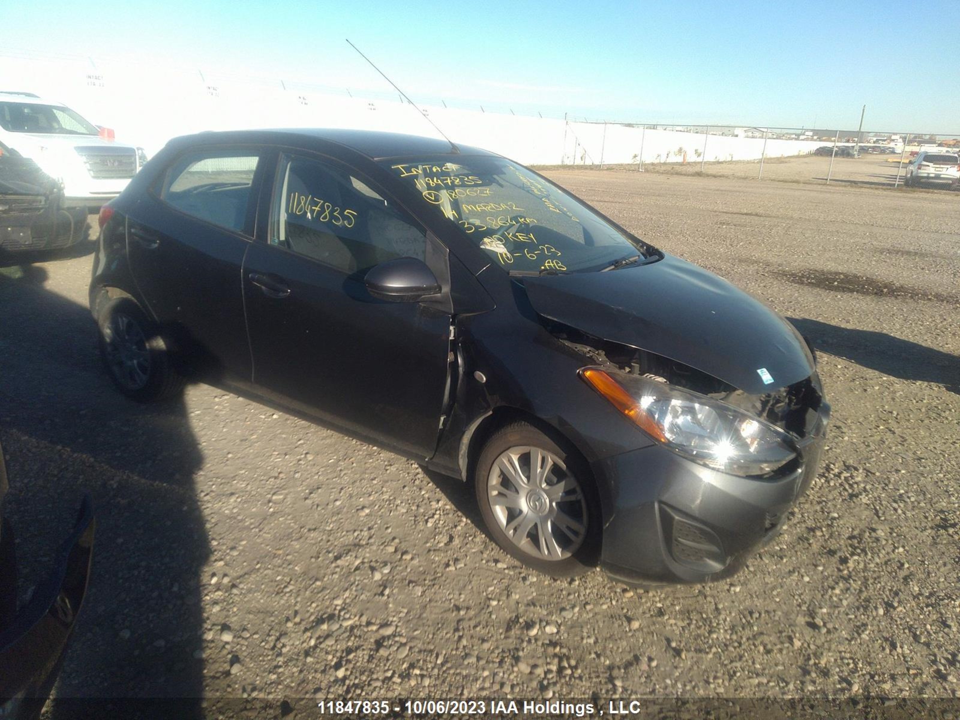 MAZDA 2 2014 jm1de1ky5e0180627