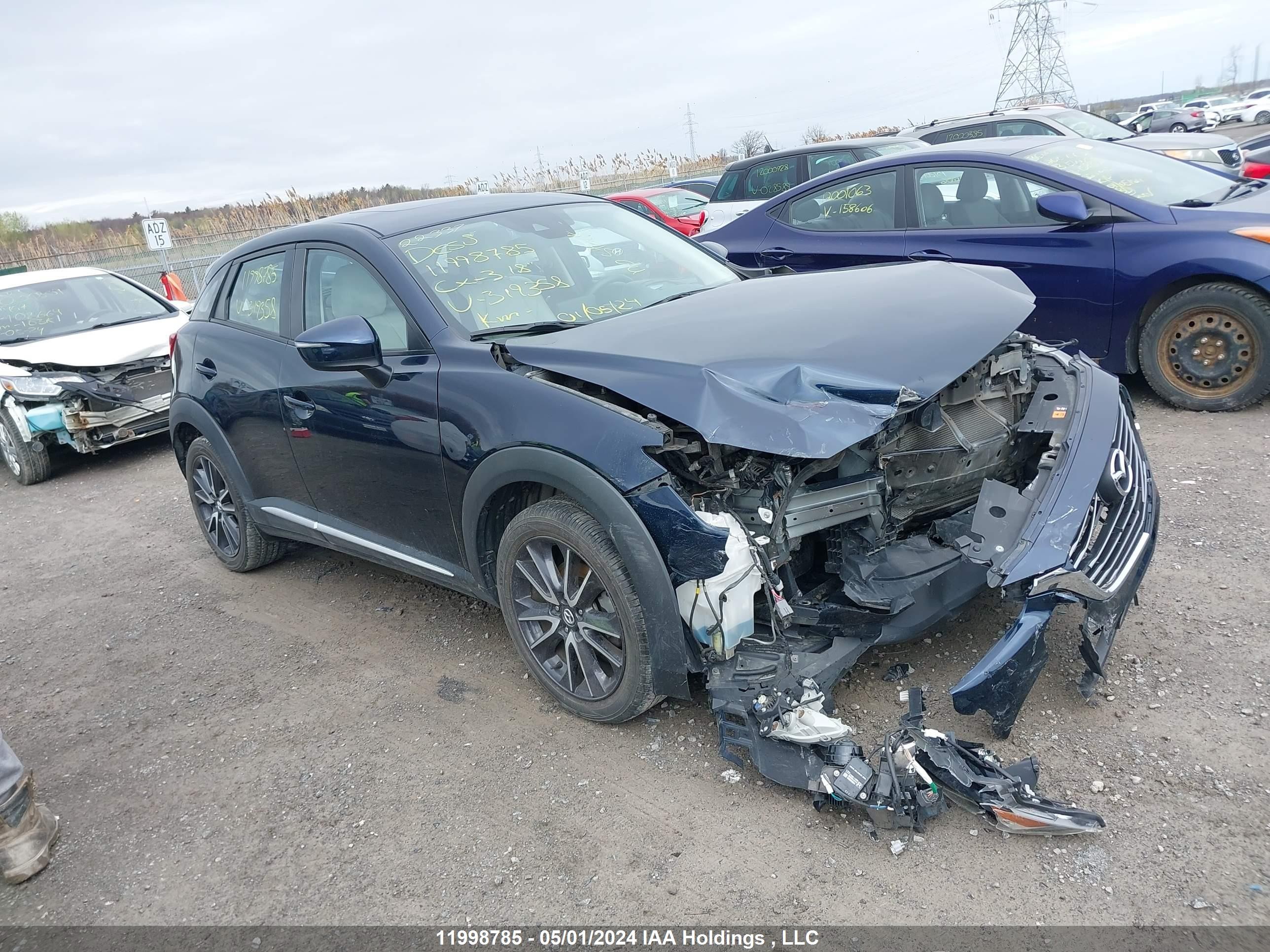 MAZDA CX-3 2018 jm1dkfd74j0319358