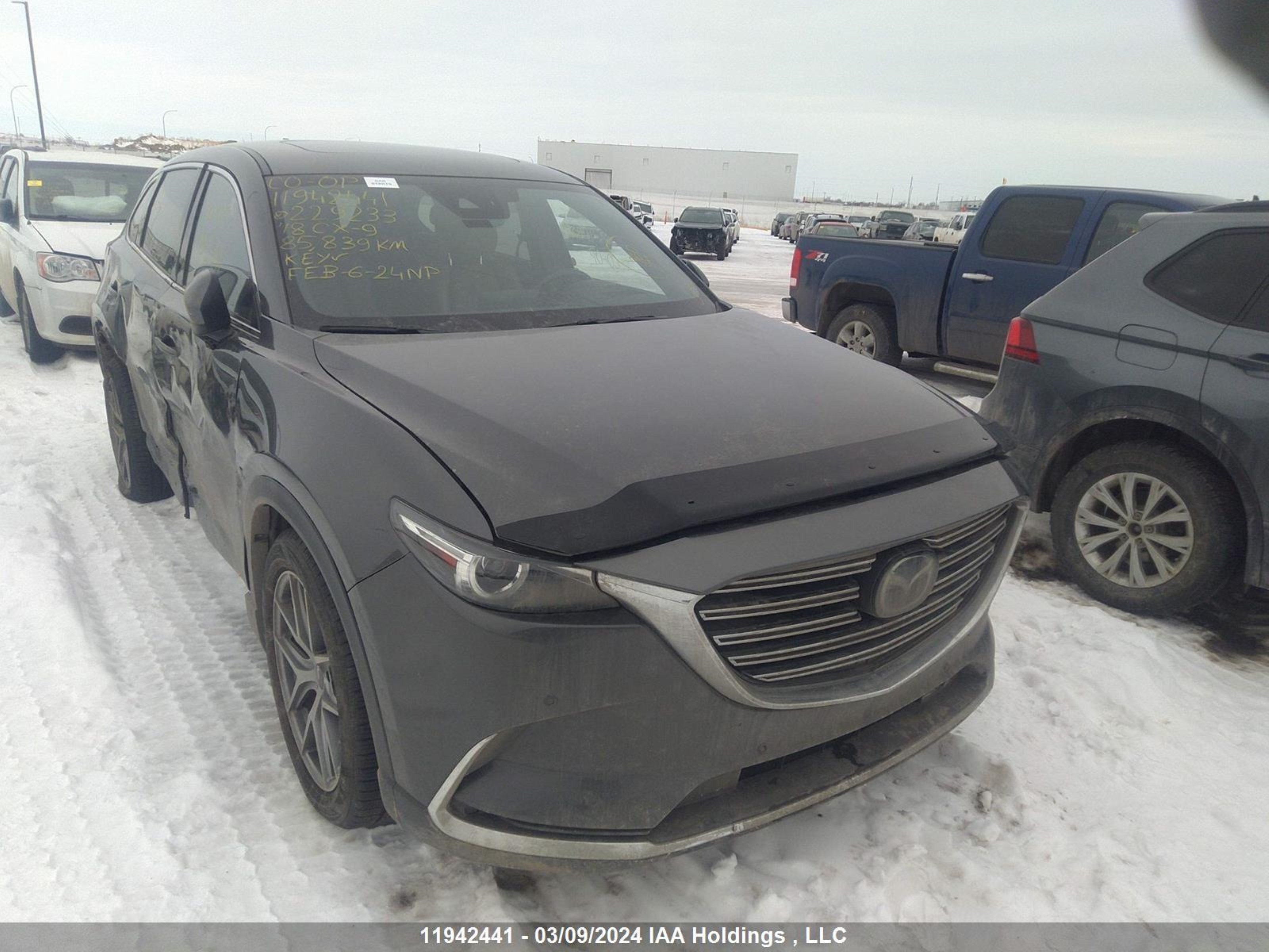 MAZDA CX-9 2018 jm3tcbey5j0229233