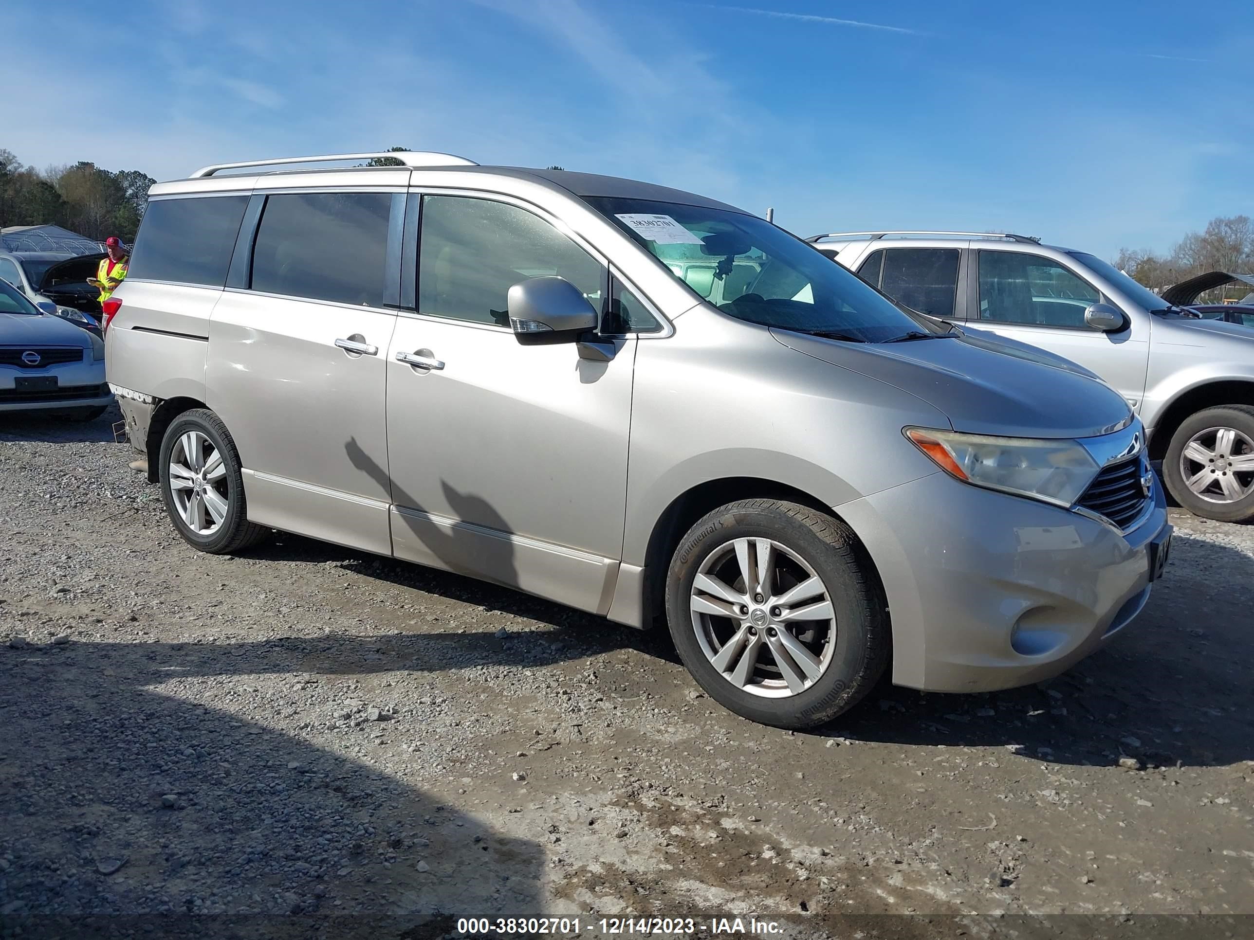 NISSAN QUEST 2012 jn8ae2kp8c9045056