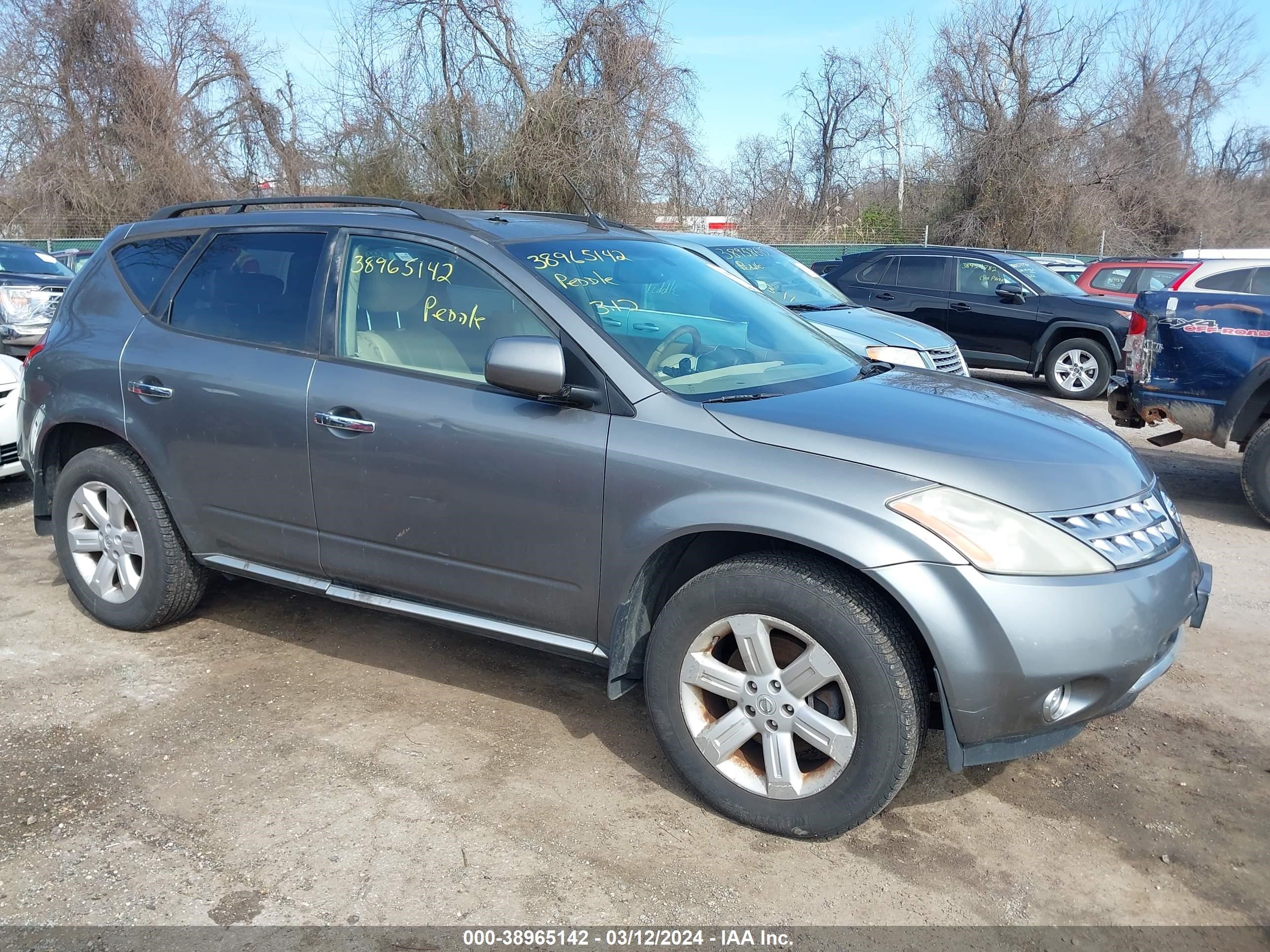 NISSAN MURANO 2006 jn8az08t16w418604