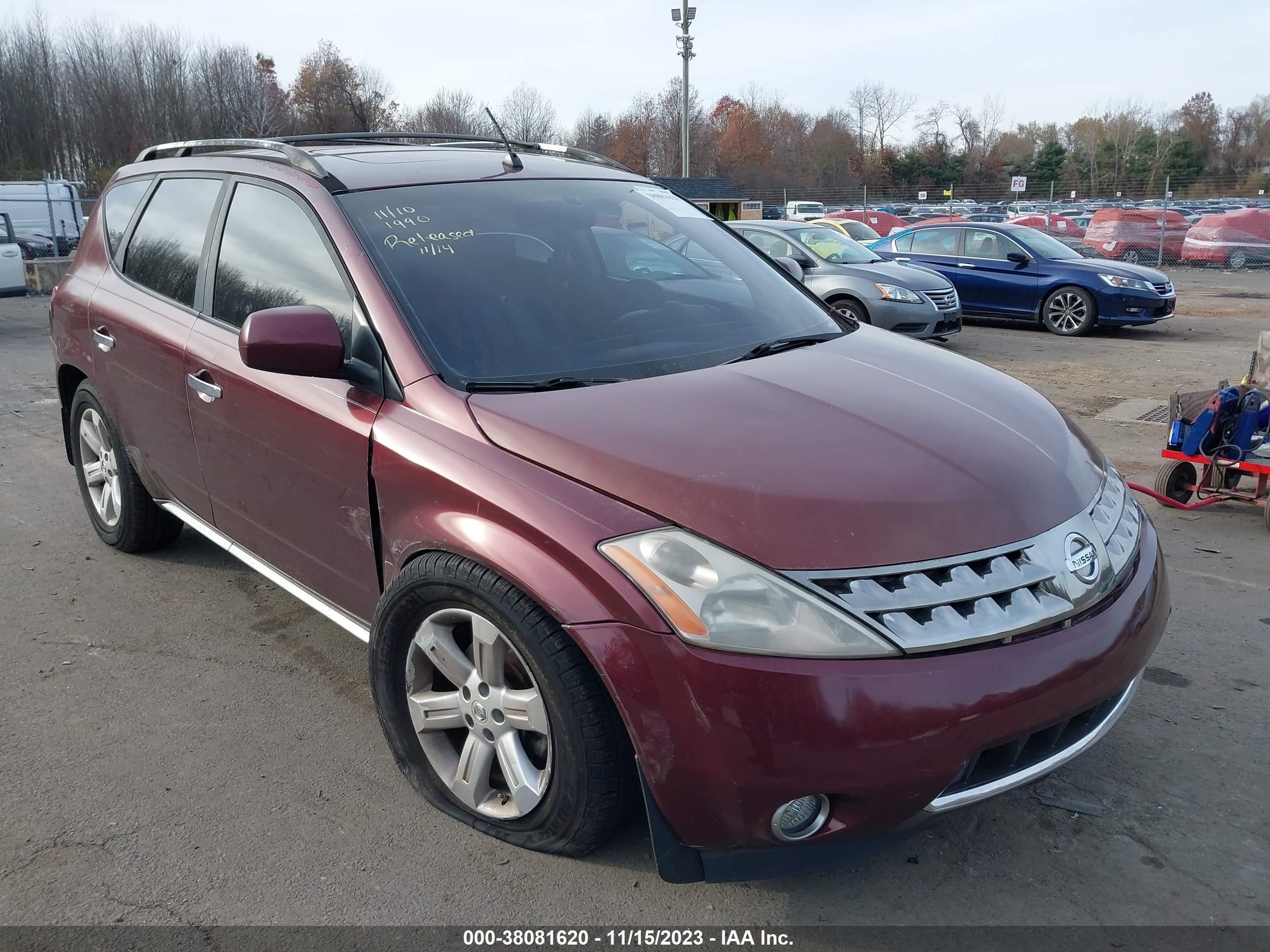 NISSAN MURANO 2007 jn8az08t27w517434